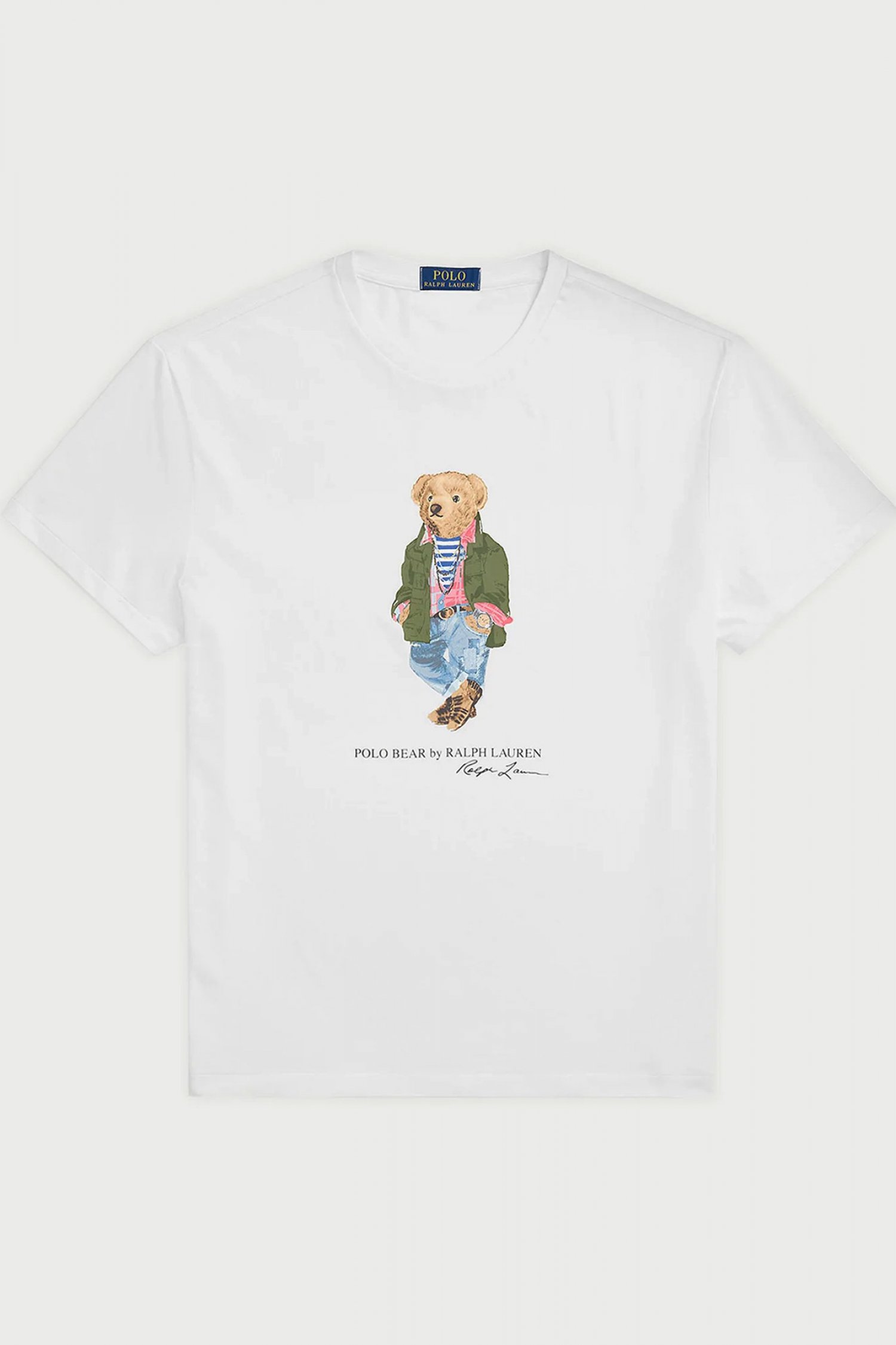 RALPH LAUREN T-SHIRT CLASSIC FIT LOGO BEAR ΛΕΥΚΟ