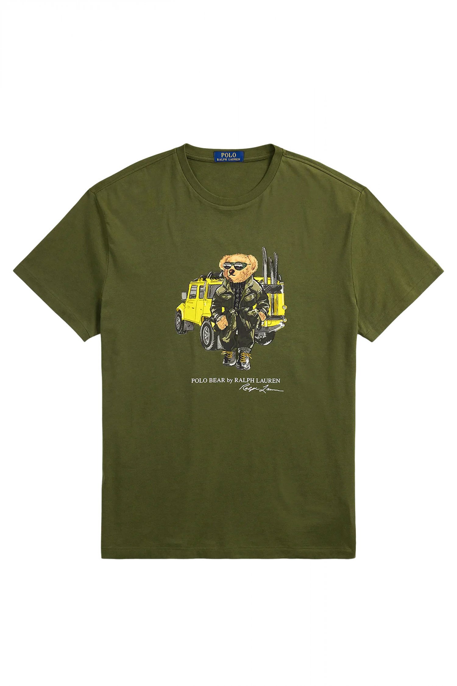 RALPH LAUREN T-SHIRT CLASSIC FIT LOGO BEAR ΧΑΚΙ