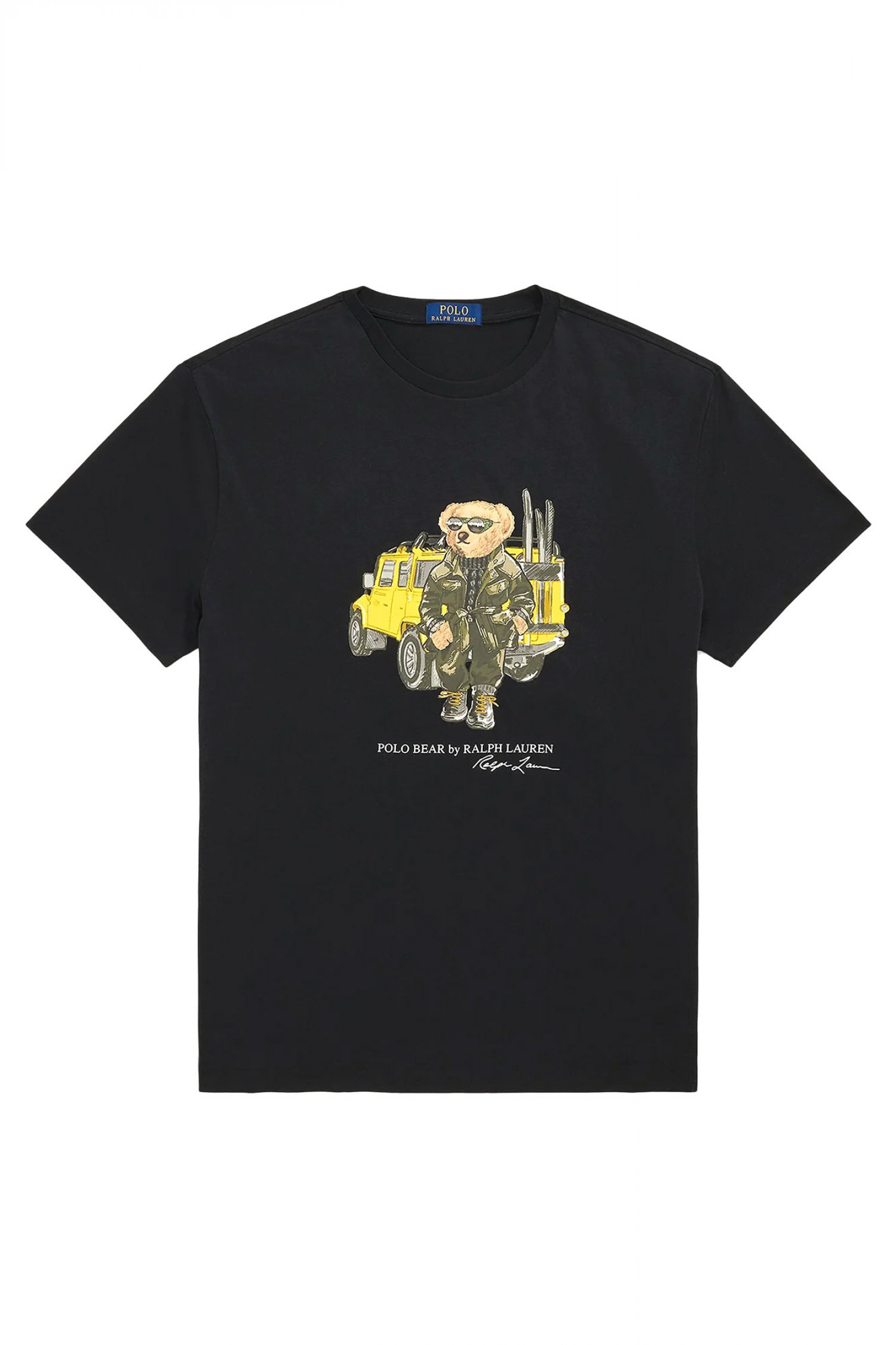 RALPH LAUREN T-SHIRT CLASSIC FIT LOGO BEAR ΜΑΥΡΟ