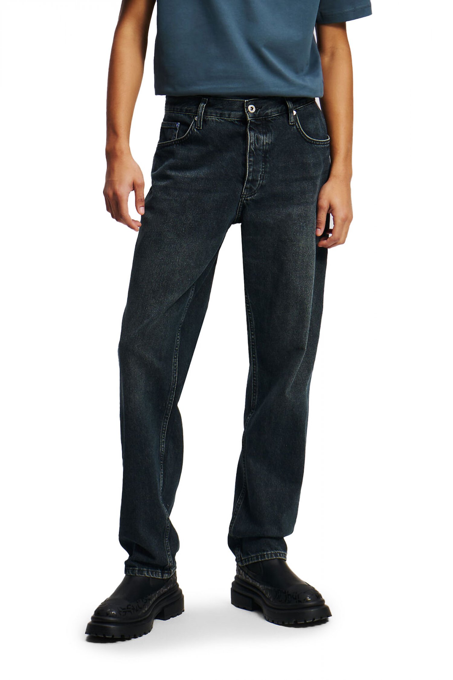 KARL LAGERFELD JEANS KARL LAGERFELD JEANS ΠΑΝΤΕΛΟΝΙ JEANS KLJ TAPERED DENIM ΜΑΥΡΟ ΜΠΛΕ