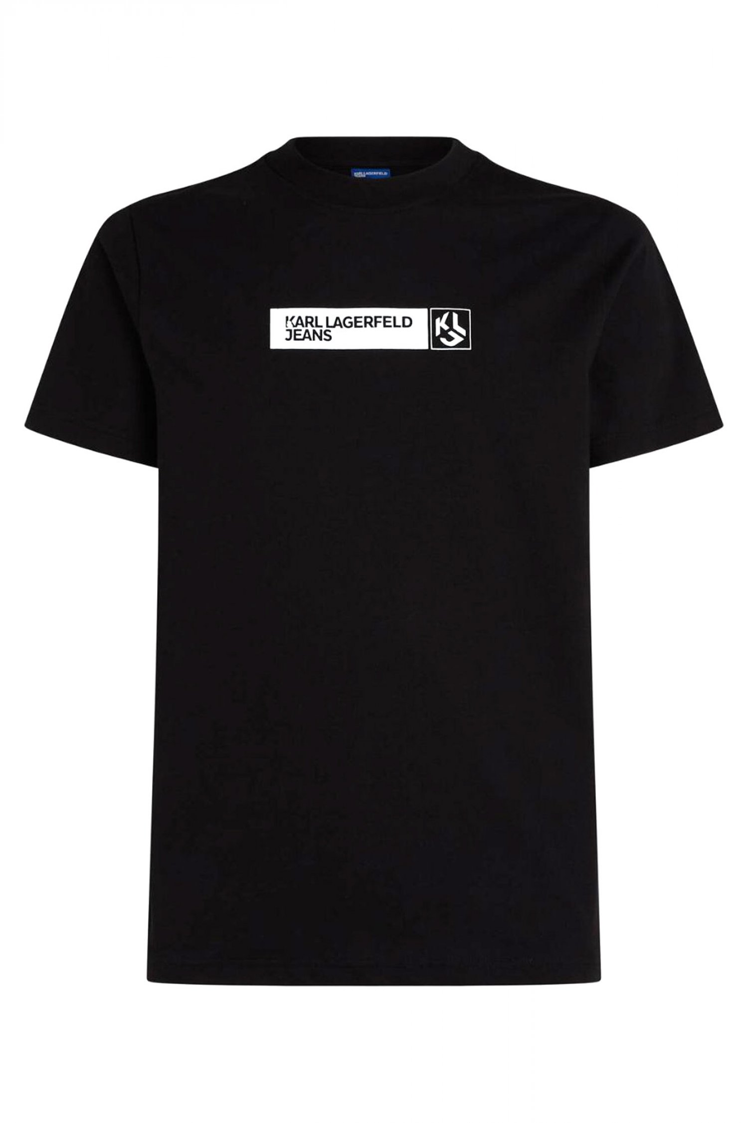 KARL LAGERFELD JEANS T-SHIRT SLIM GRAPHIC TEE ΜΑΥΡΟ
