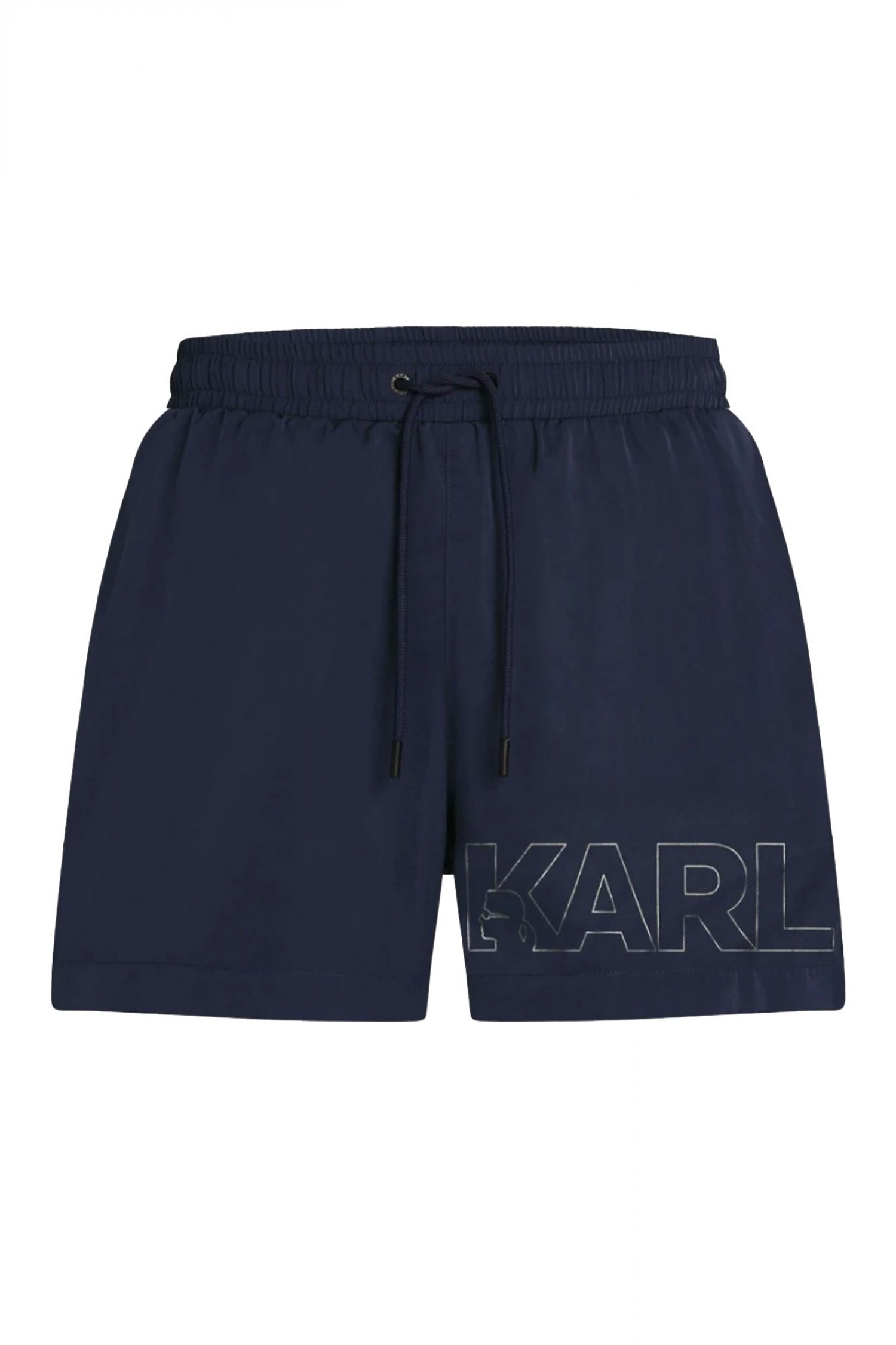 KARL LAGERFELD ΜΑΓΙΩ SHORT METALLIC LOGO ΜΑΥΡΟ