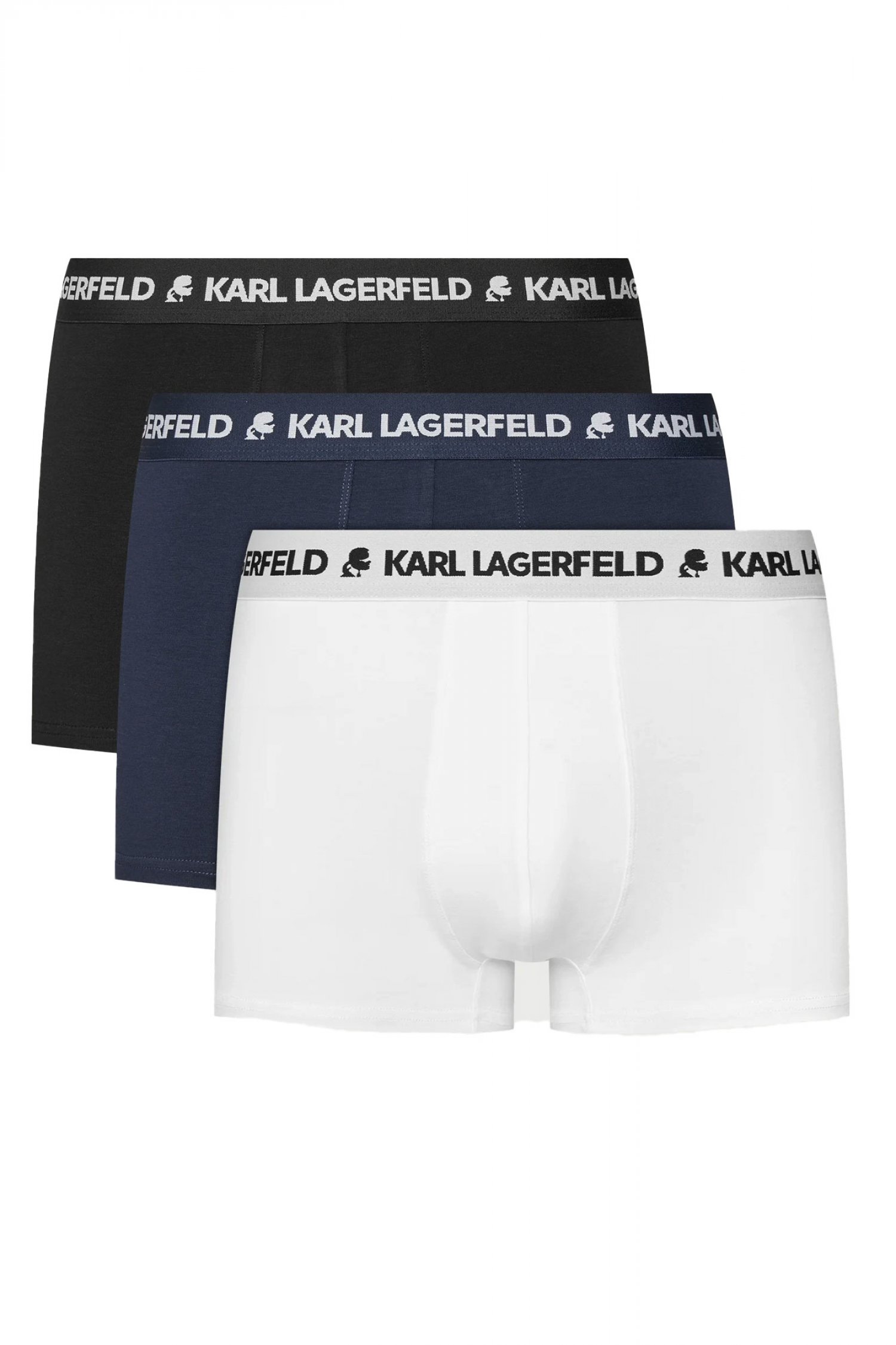 KARL LAGERFELD ΕΣΩΡΟΥΧΑ 3PACK TRUNK LOGO ΜΑΥΡΟ-ΛΕΥΚΟ-ΜΠΛΕ