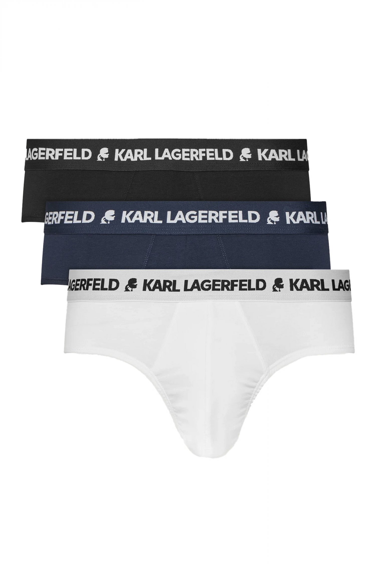 KARL LAGERFELD KARL LAGERFELD ΕΣΩΡΟΥΧΑ 3PACK BRIEF LOGO ΜΑΥΡΟ-ΛΕΥΚΟ-ΜΠΛΕ