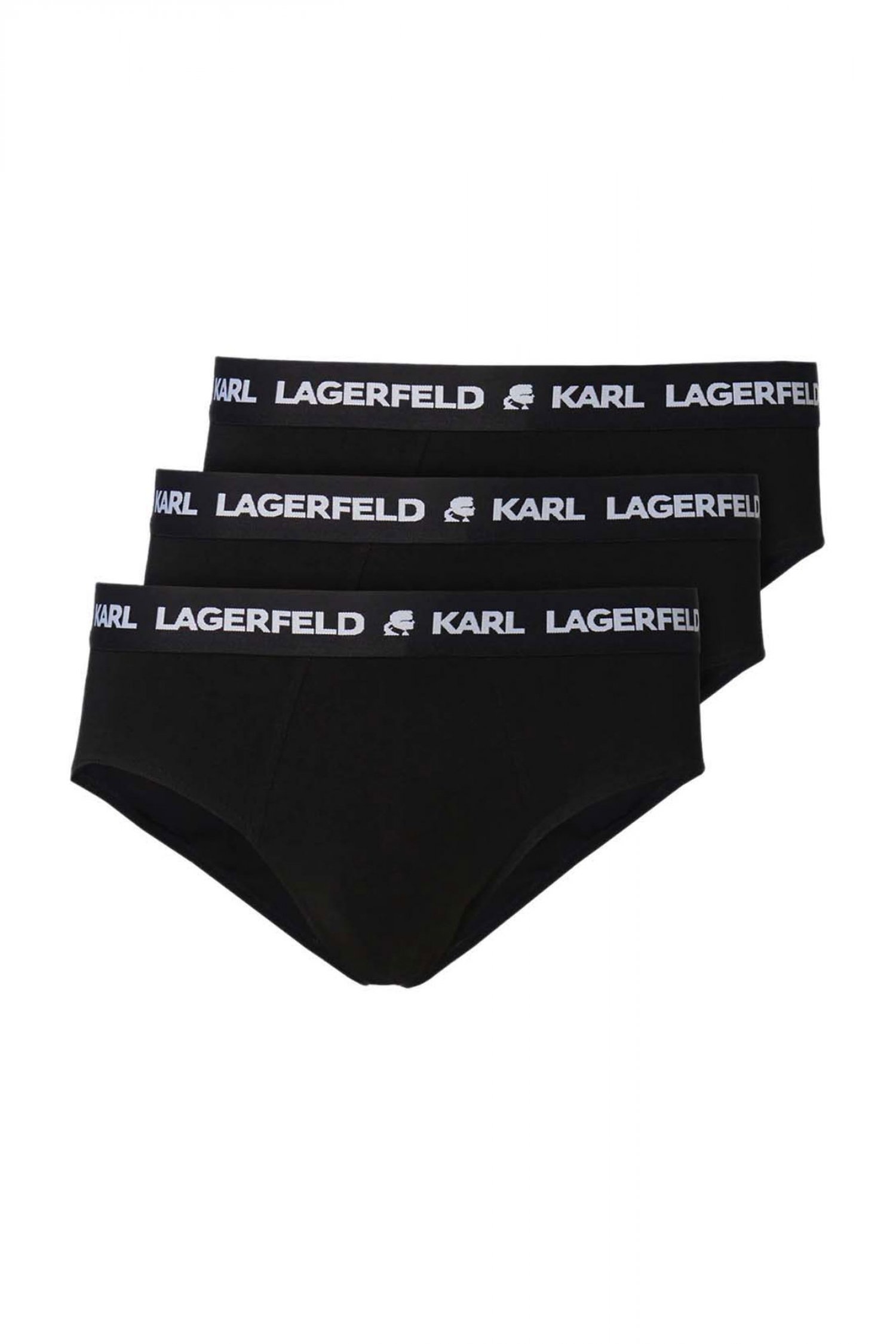 KARL LAGERFELD ΕΣΩΡΟΥΧΑ 3PACK BRIEF LOGO ΜΑΥΡΟ