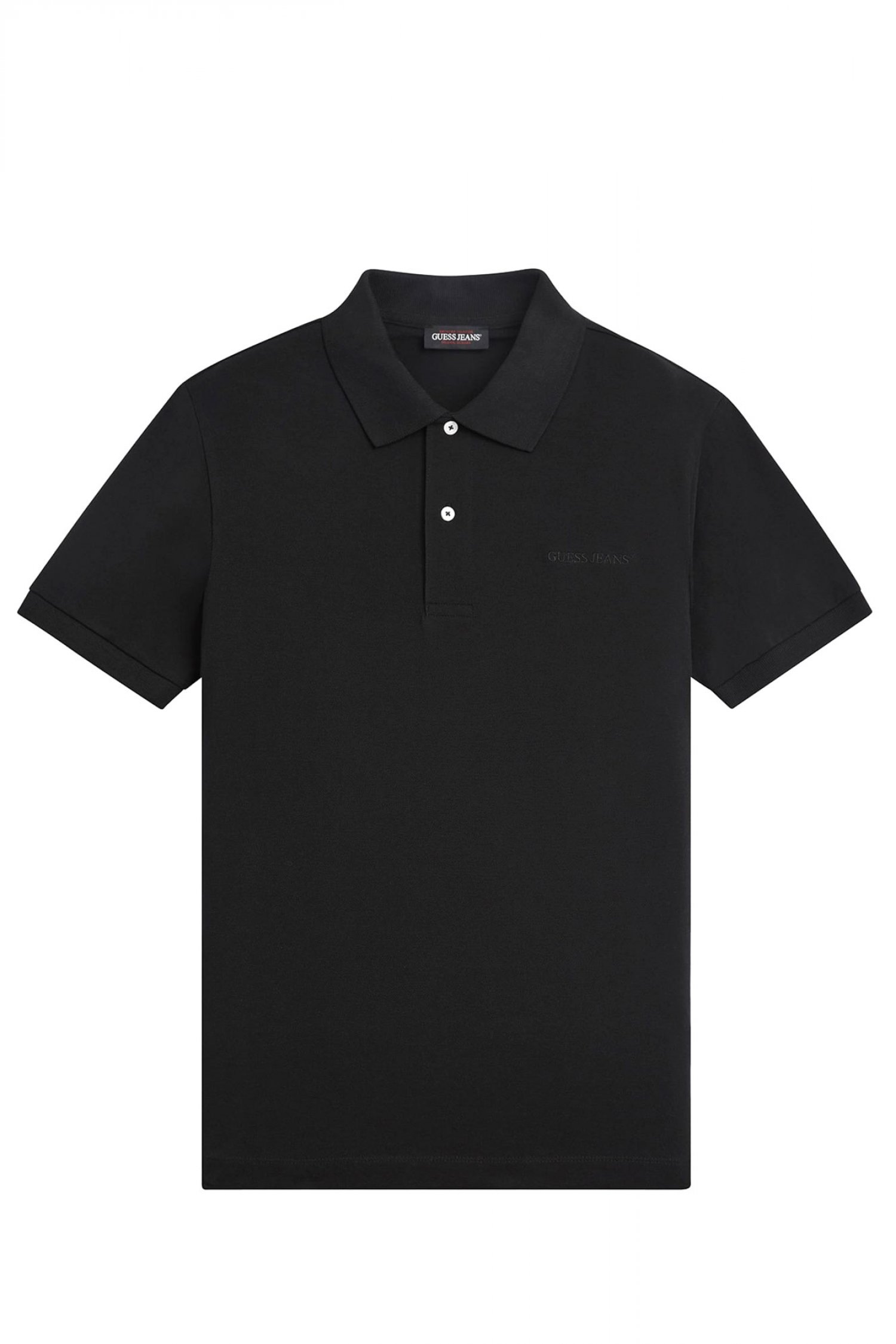 GUESS JEANS GUESS JEANS POLO LOGO ΜΑΥΡΟ