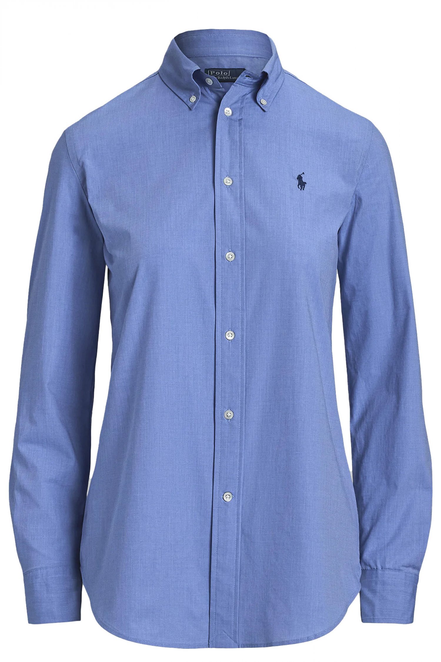 RALPH LAUREN ΠΟΥΚΑΜΙΣΟ CLASSICS ΠΟΠΛΙΝΑ BUTTON DOWN LOGO ΜΠΛΕ
