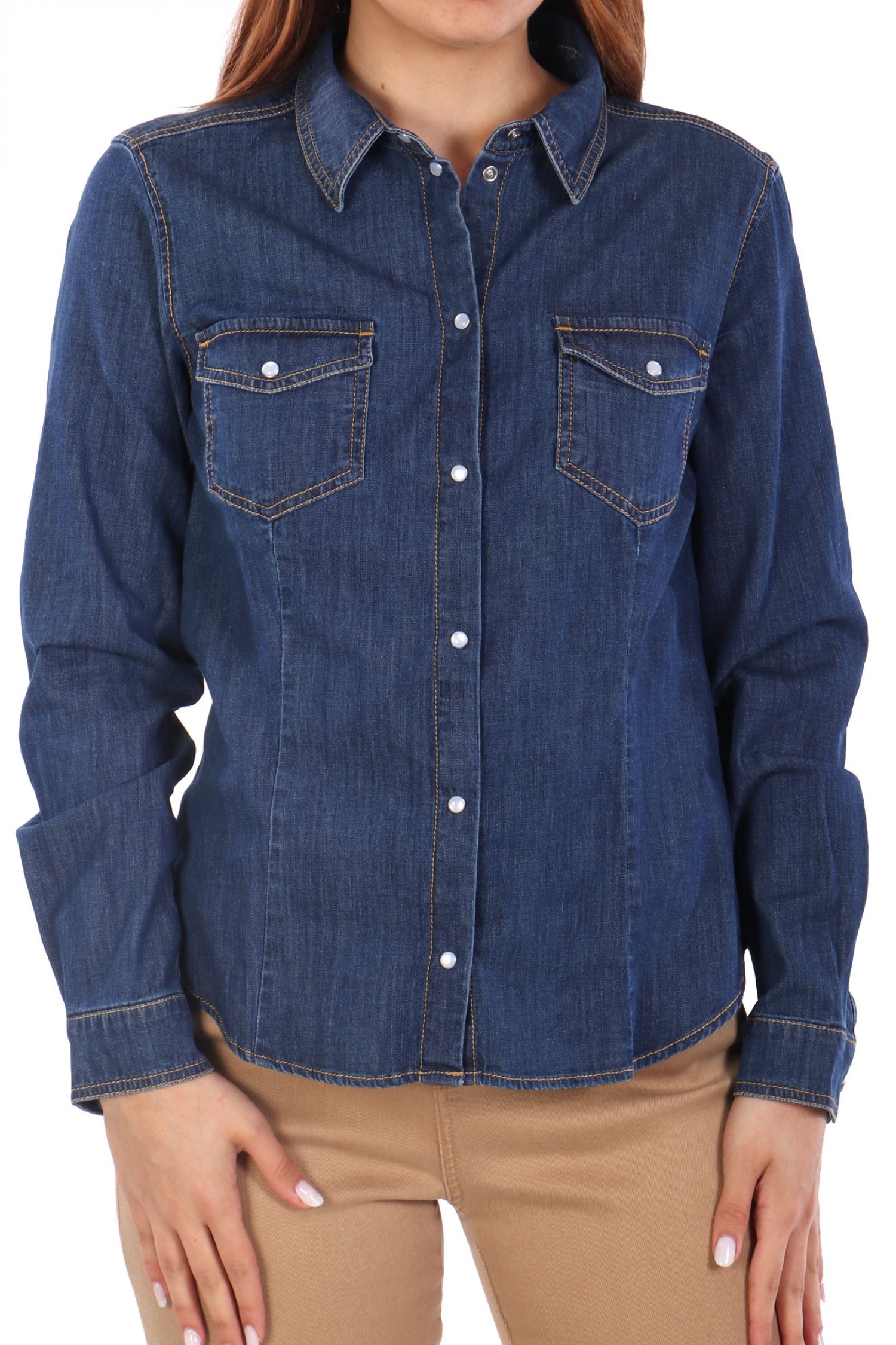 MARELLA EMME ΠΟΥΚΑΜΙΣΟ JEANS SEM ΣΚΟΥΡΟ ΜΠΛΕ