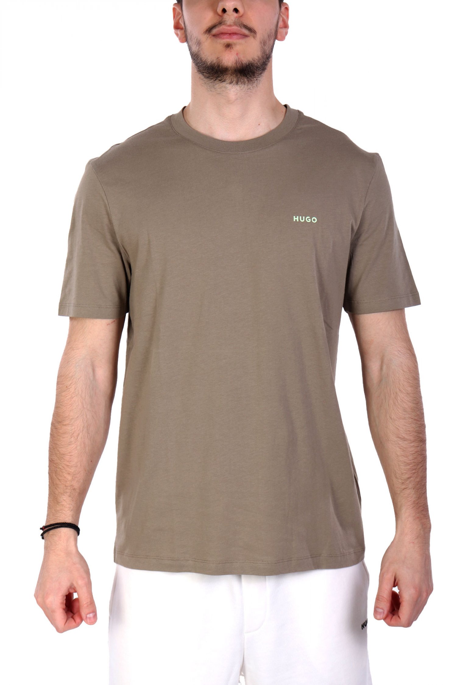 HUGO T-SHIRT DERO222 LOGO XAKI