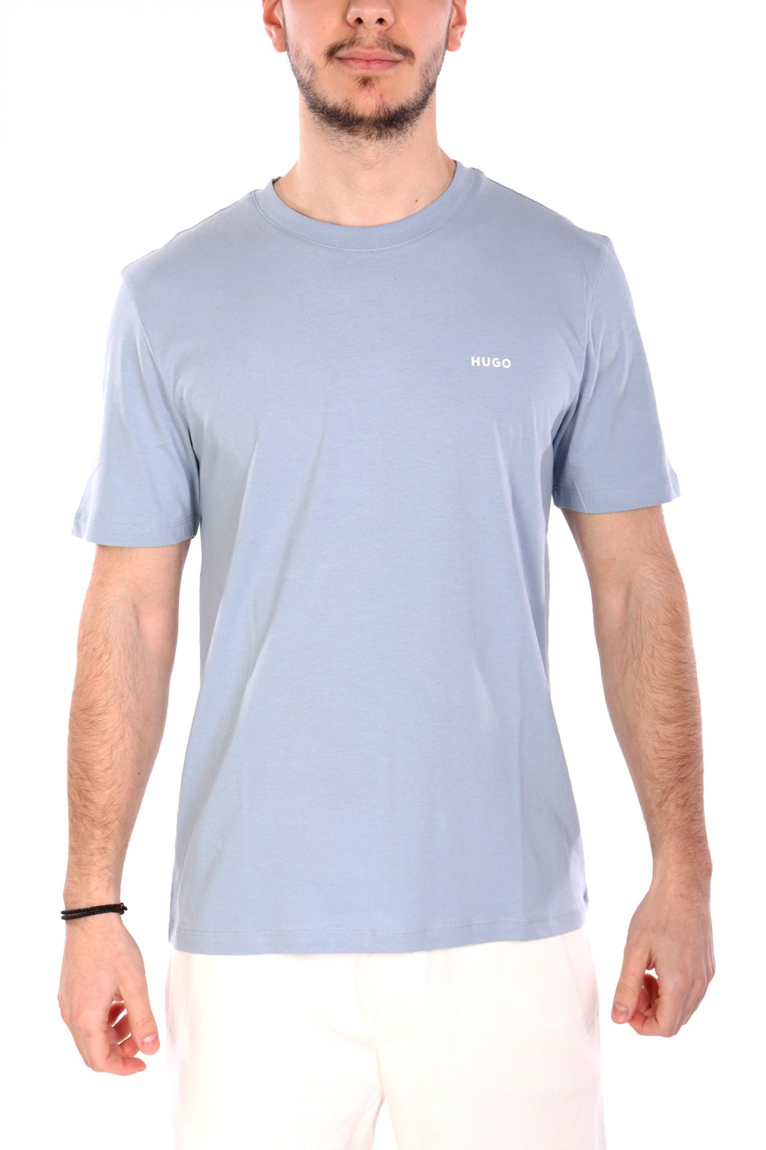 HUGO T-SHIRT DERO222 LOGO ΣΙΕΛ