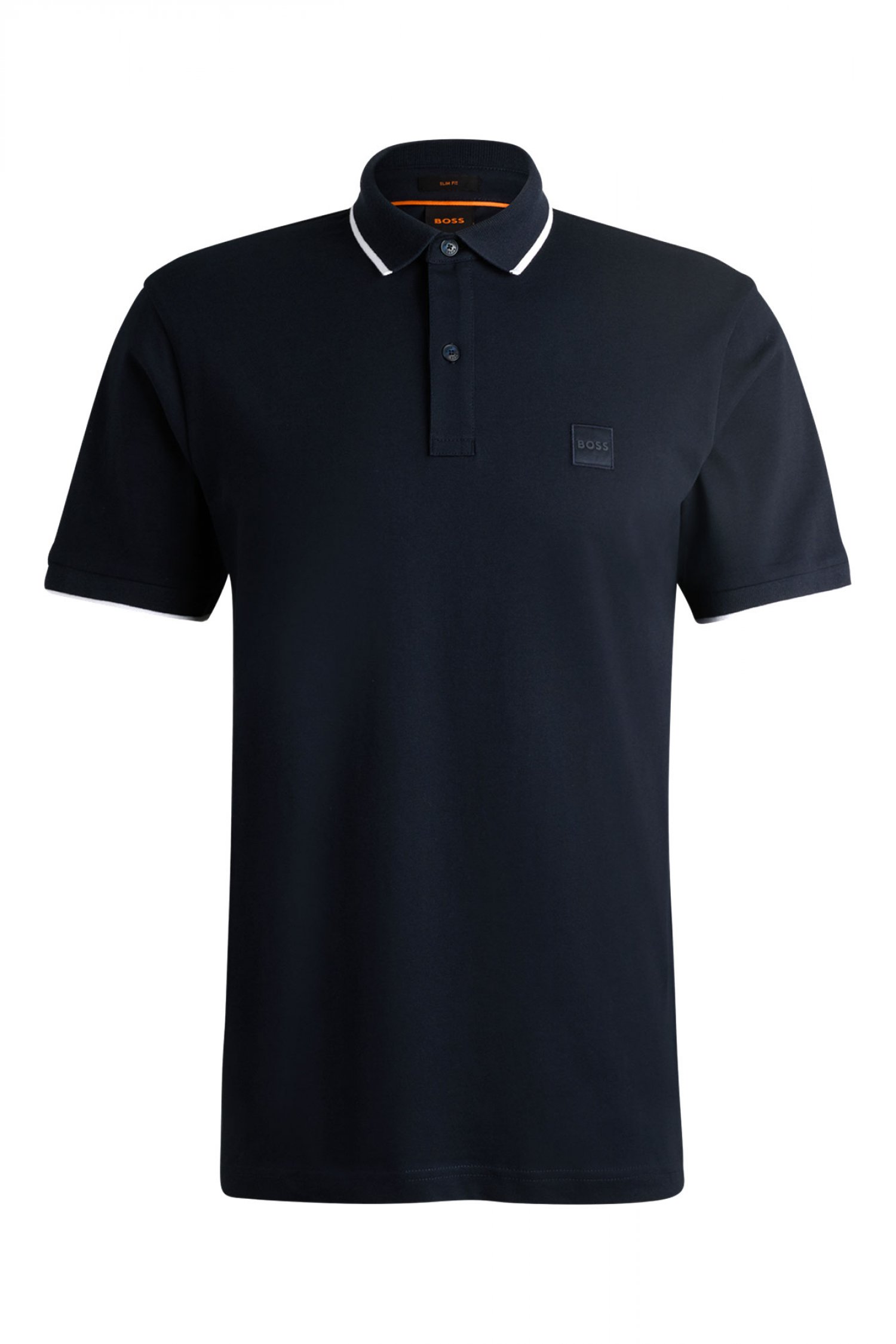 BOSS CASUAL ΚΟΝΤΟΜΑΝΙΚΟ POLO SLIM FIT PASSERTIP ΜΠΛΕ