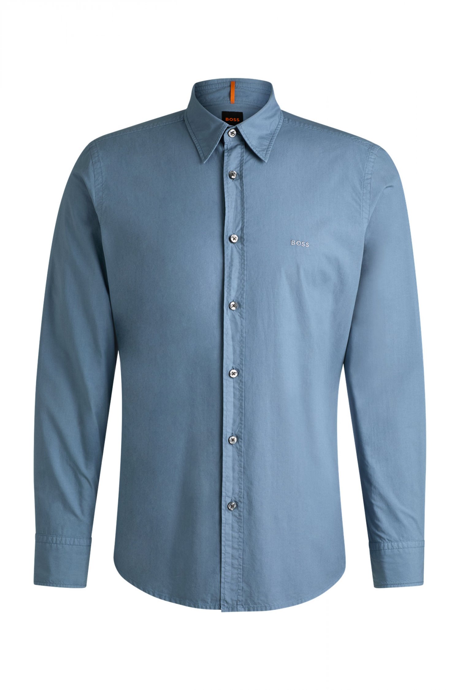 BOSS CASUAL ΠΟΥΚΑΜΙΣΟ REGULAR FIT RELEGANT_6_M ΜΠΛΕ ΡΑΦ