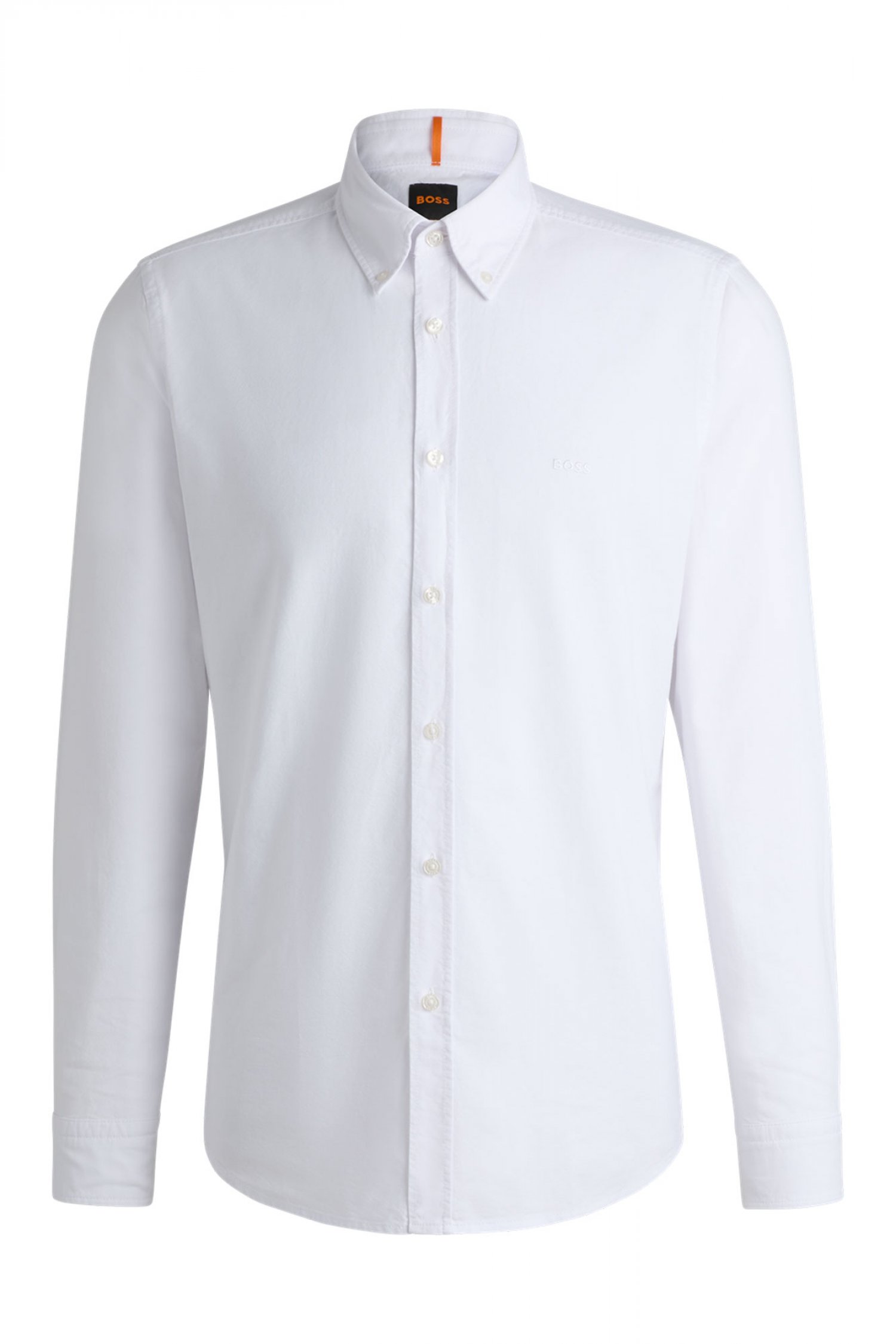 BOSS CASUAL ΠΟΥΚΑΜΙΣΟ REGULAR FIT RICKERT_M ΛΕΥΚΟ
