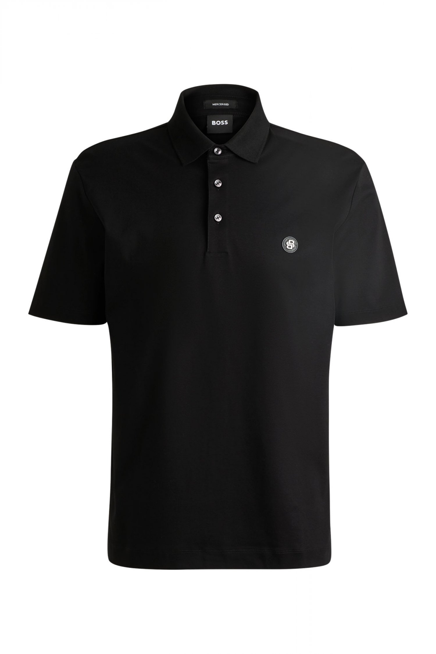 BOSS POLO REGULAR FIT C-PARRIS 01 ΜΑΥΡΟ