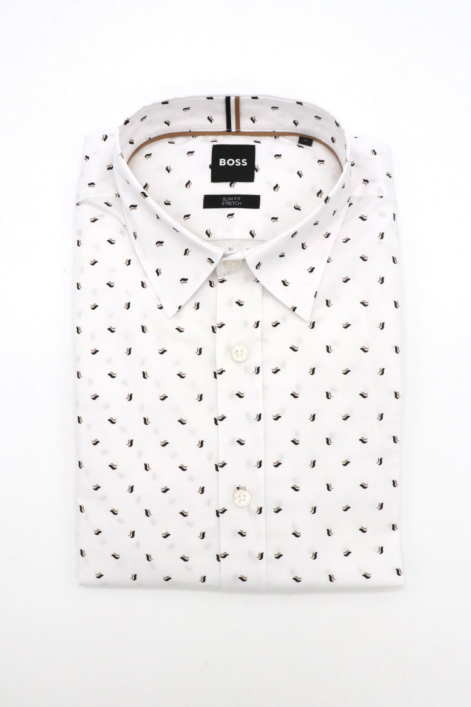 BOSS ΠΟΥΚΑΜΙΣΟ SLIM FIT C-ROAN-KENT-C1-243 ΜΠΕΖ