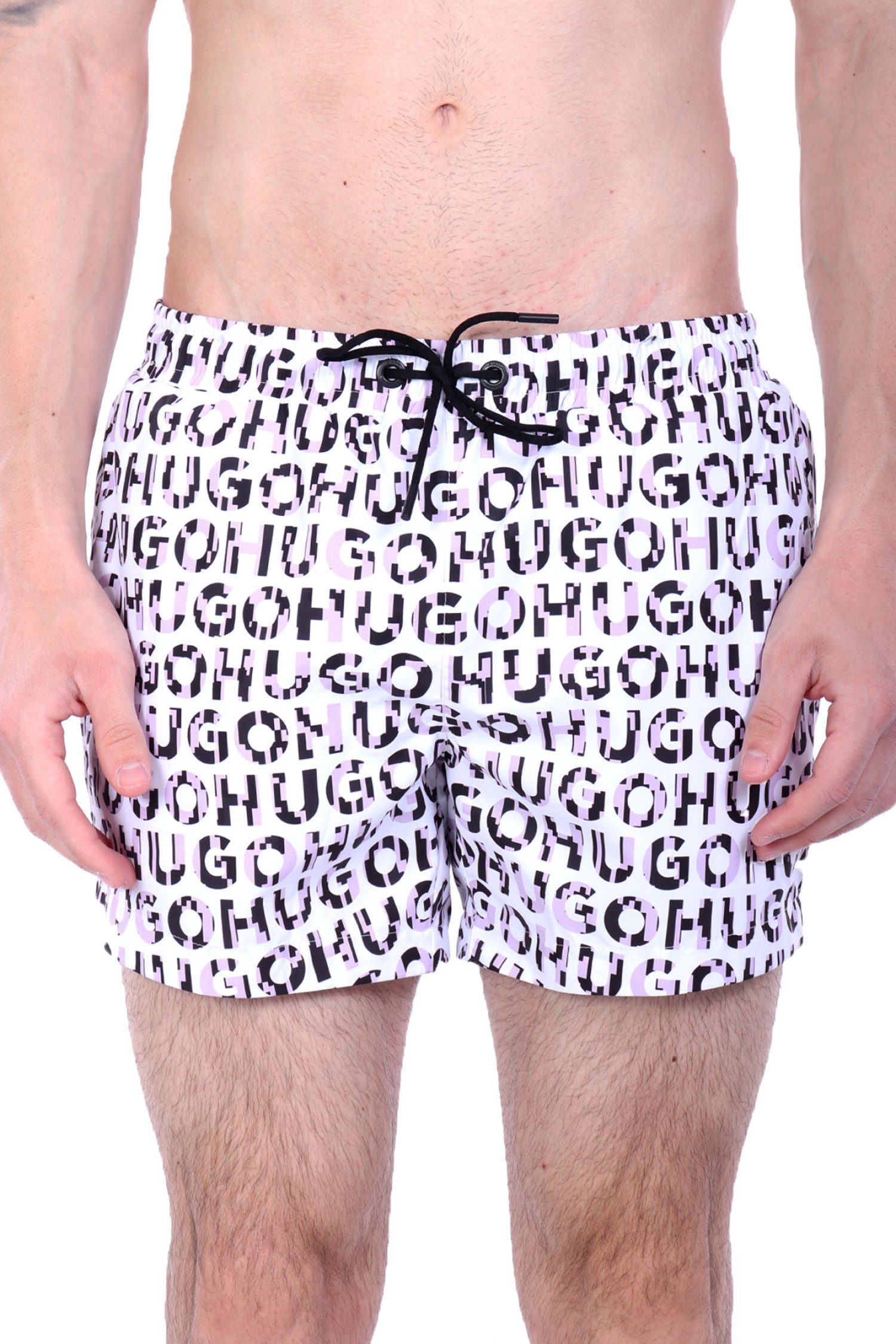 HUGO ΜΑΓΙΩ TORTUGA ALL OVER LOGO ΛΕΥΚΟ-ΡΟΖ