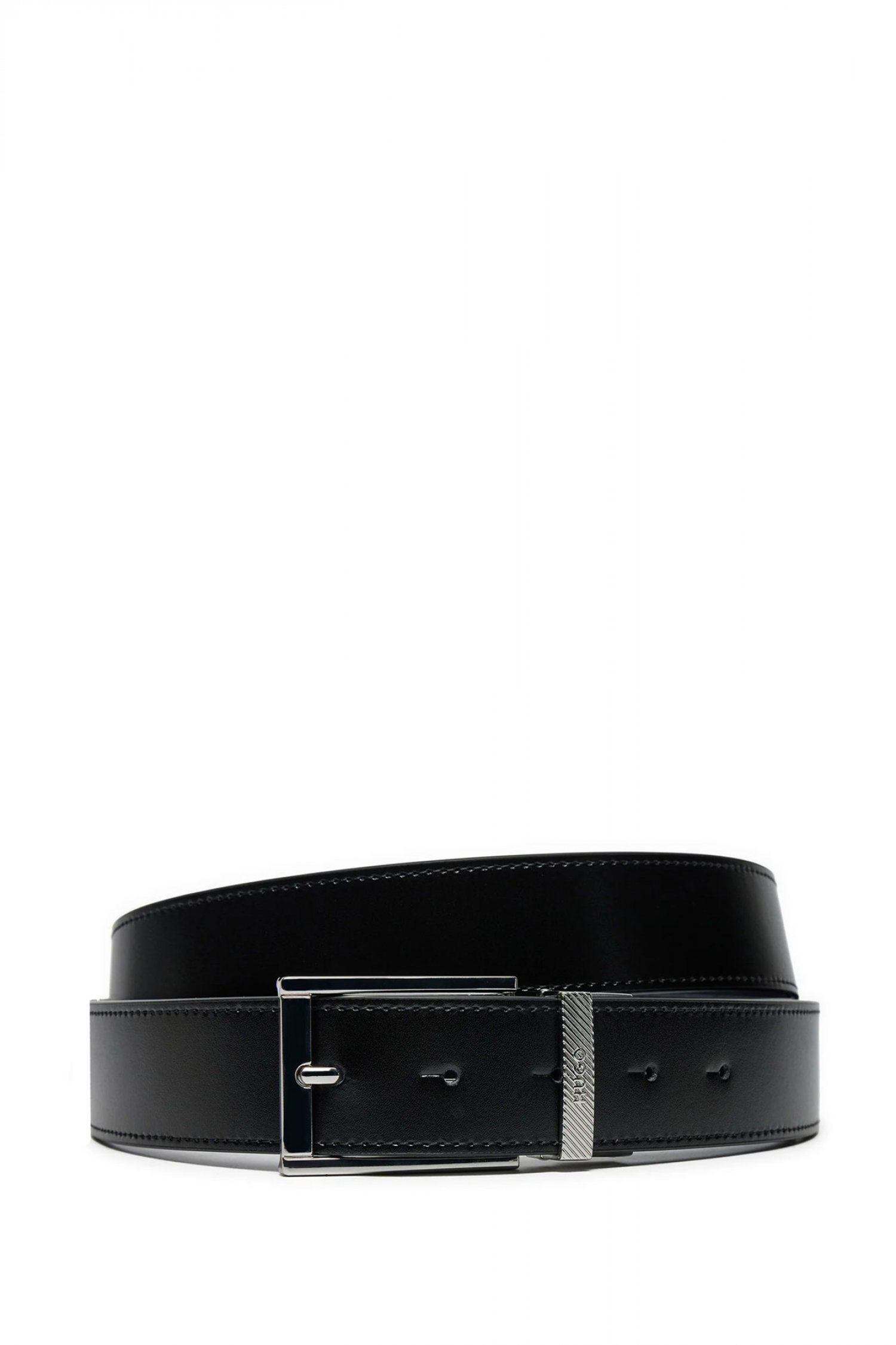 HUGO ΖΩΝΗ GARRICK_GB35_PSD GIFT BOX BELT ΜΑΥΡΟ