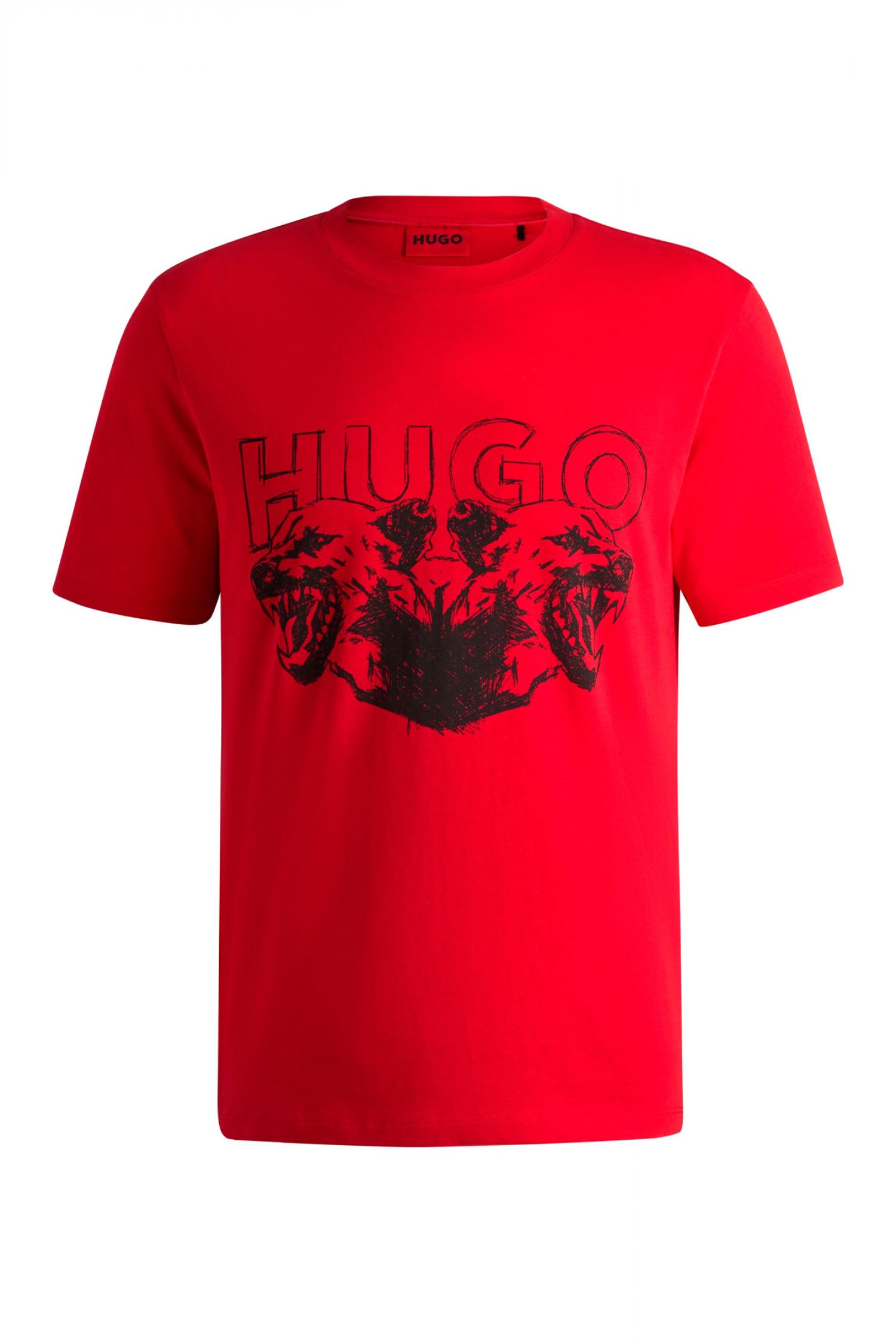 HUGO T-SHIRT DURRO LOGO ΚΟΚΚΙΝΟ