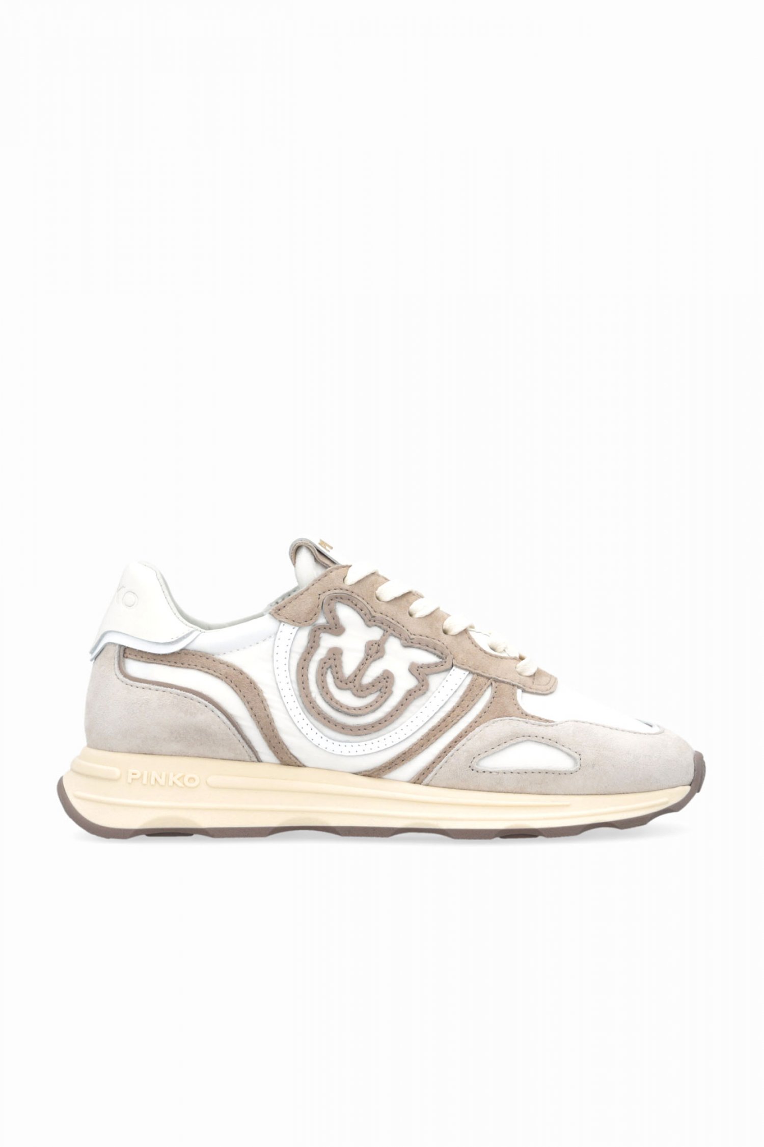 PINKO SNEAKERS ZOE 01 - SNEAKER COW SUEDE/NYLON ΕΚΡΟΥ