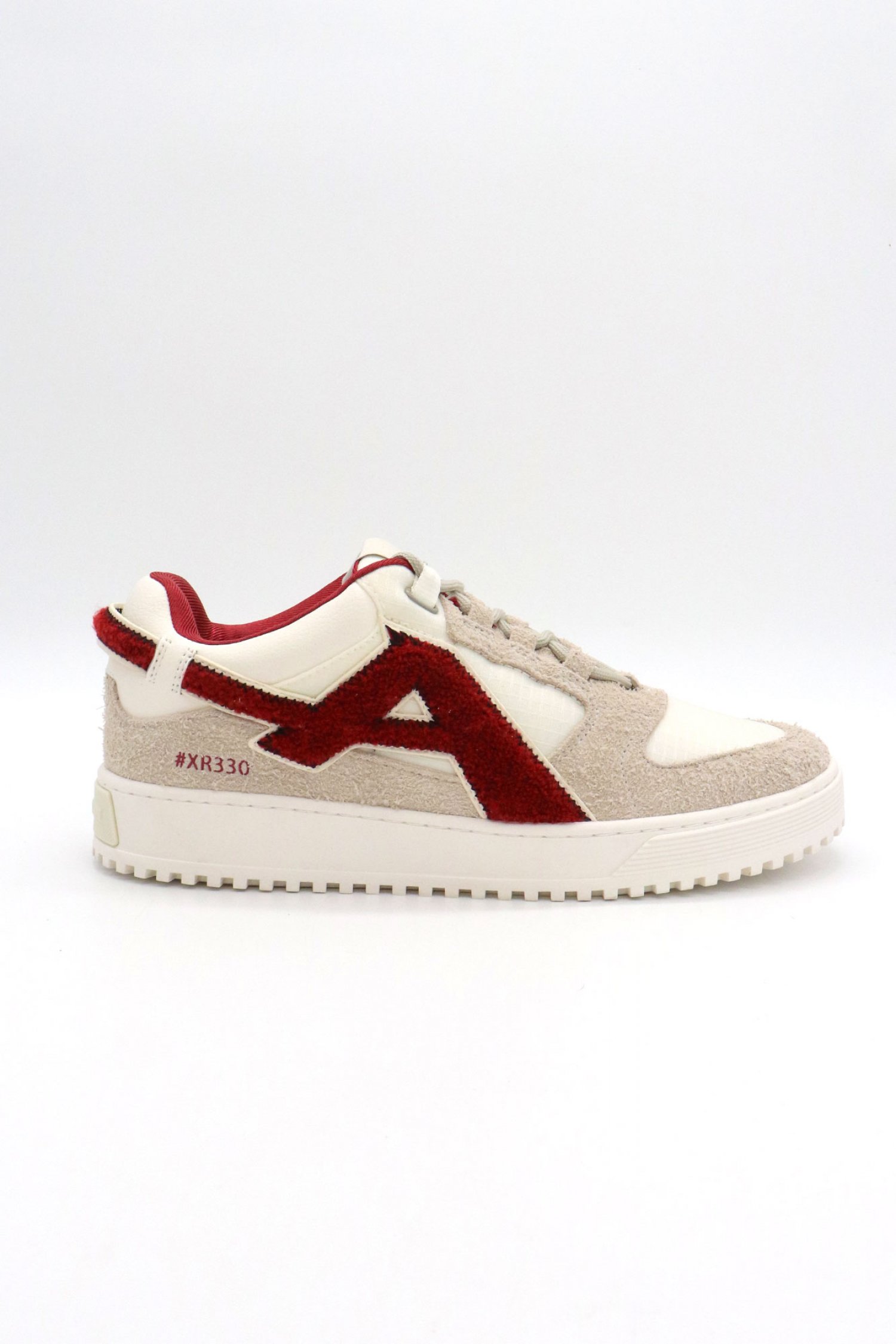 EMPORIO ARMANI ΠΑΠΟΥΤΣΙΑ SNEAKERS LOGO ΛΕΥΚΟ-ΜΠΟΡΝΤΩ