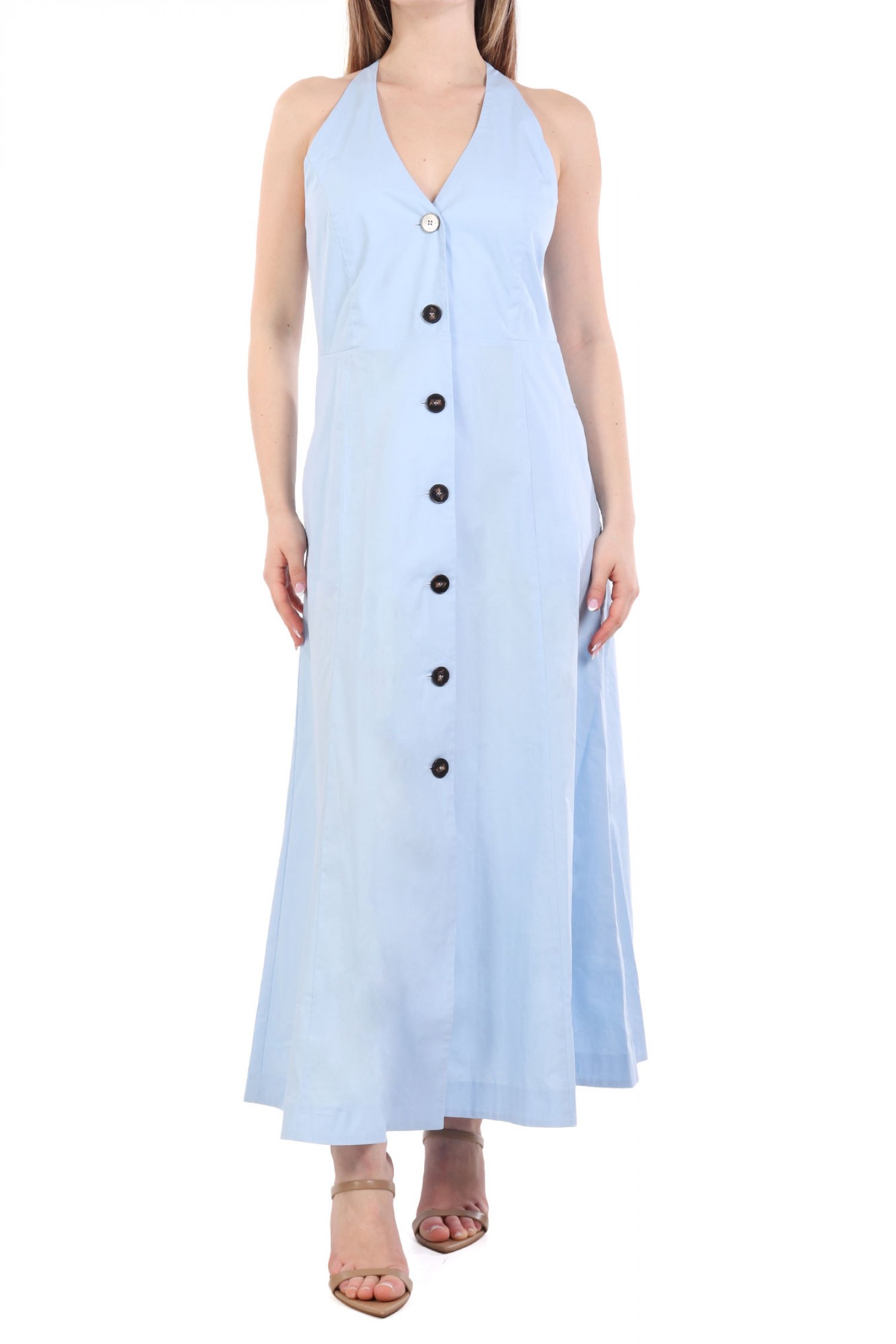 MARELLA ΦΟΡΕΜΑ MAXI PIOPPO ΚΟΥΜΠΙΑ ΑΝΟΙΧΤΗ ΠΛΑΤΗ ΣΙΕΛ