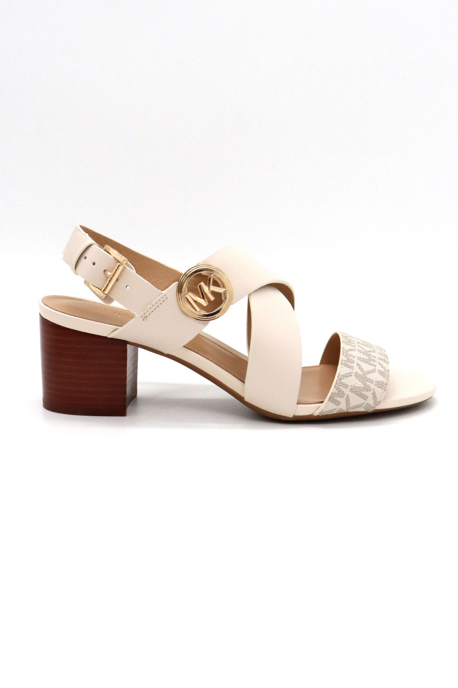 MICHAEL KORS ΠΑΠΟΥΤΣΙΑ ΠΕΔΙΛΑ VERA FLEX MID ΜΕΤΑΛΛΙΚΟ LOGO ΚΡΕΜ