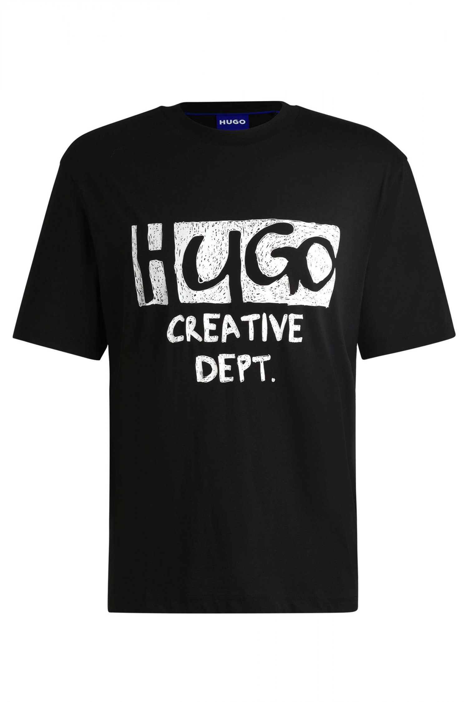 HUGO BLUE T-SHIRT NUGOCREA ΜΑΥΡΟ