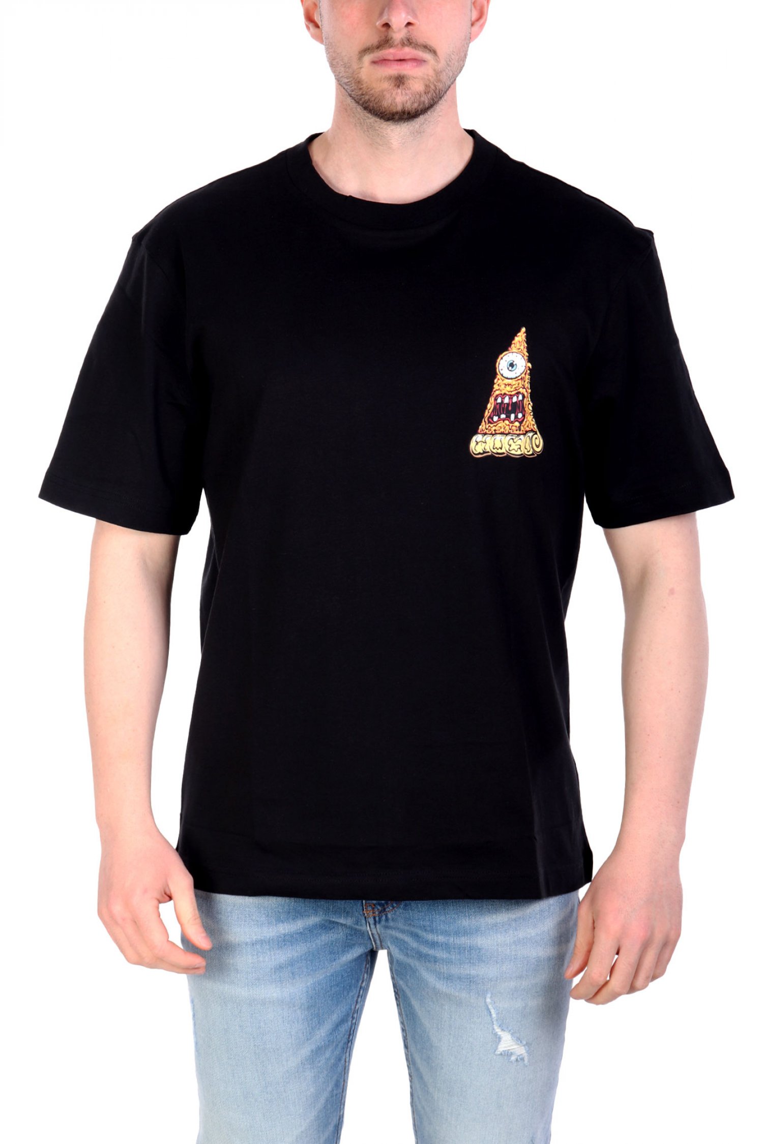 HUGO BLUE T-SHIRT NIZZERIO ΜΑΥΡΟ