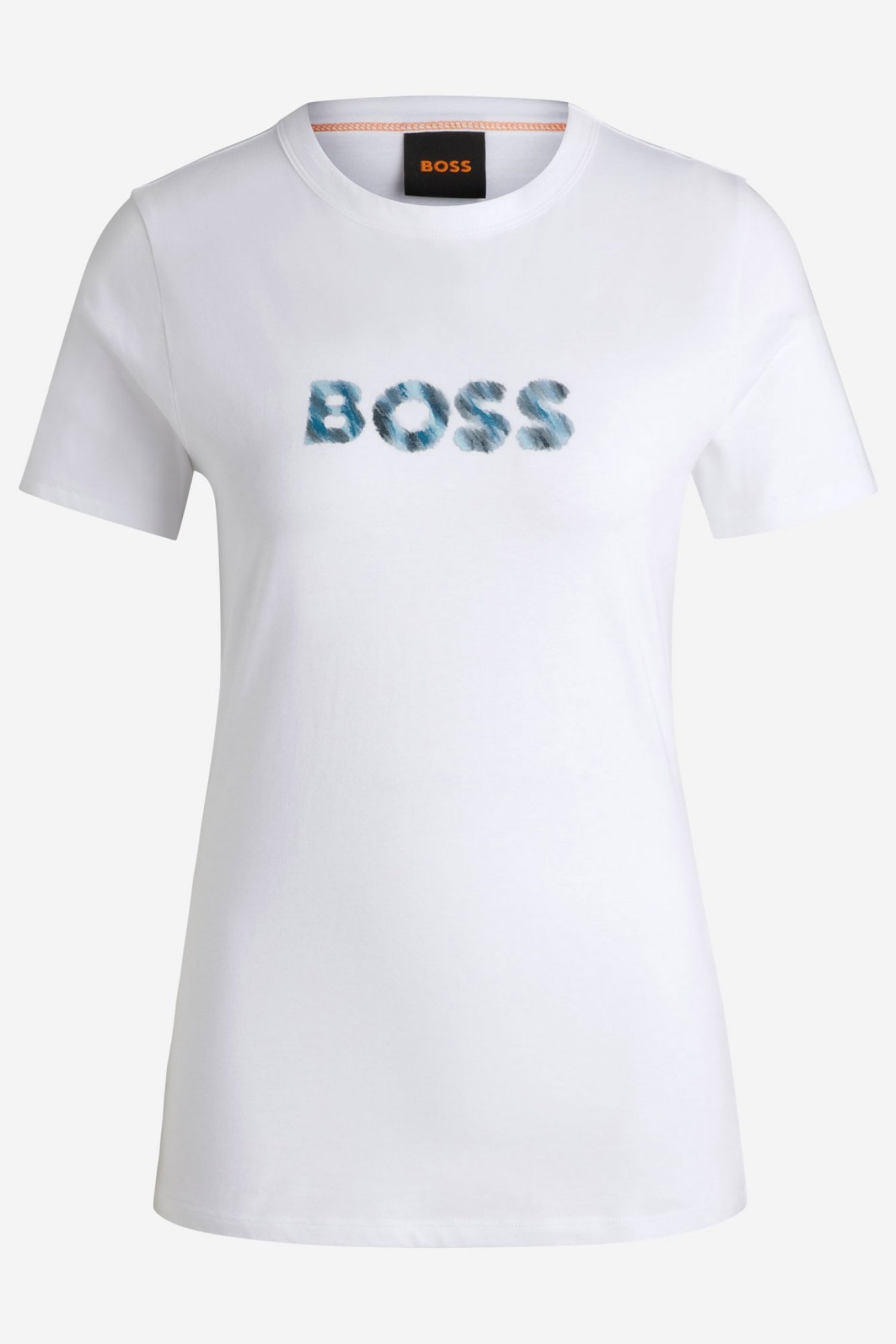 BOSS T-SHIRT C_ELOGO_PRINT_7 LOGO ΛΕΥΚΟ