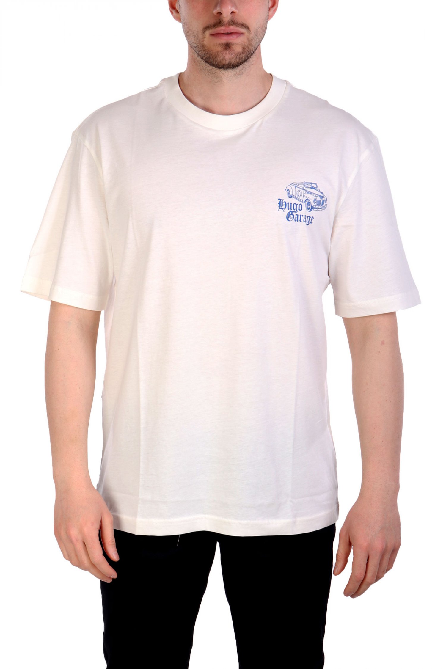 HUGO BLUE T-SHIRT NATOPU ΛΕΥΚΟ