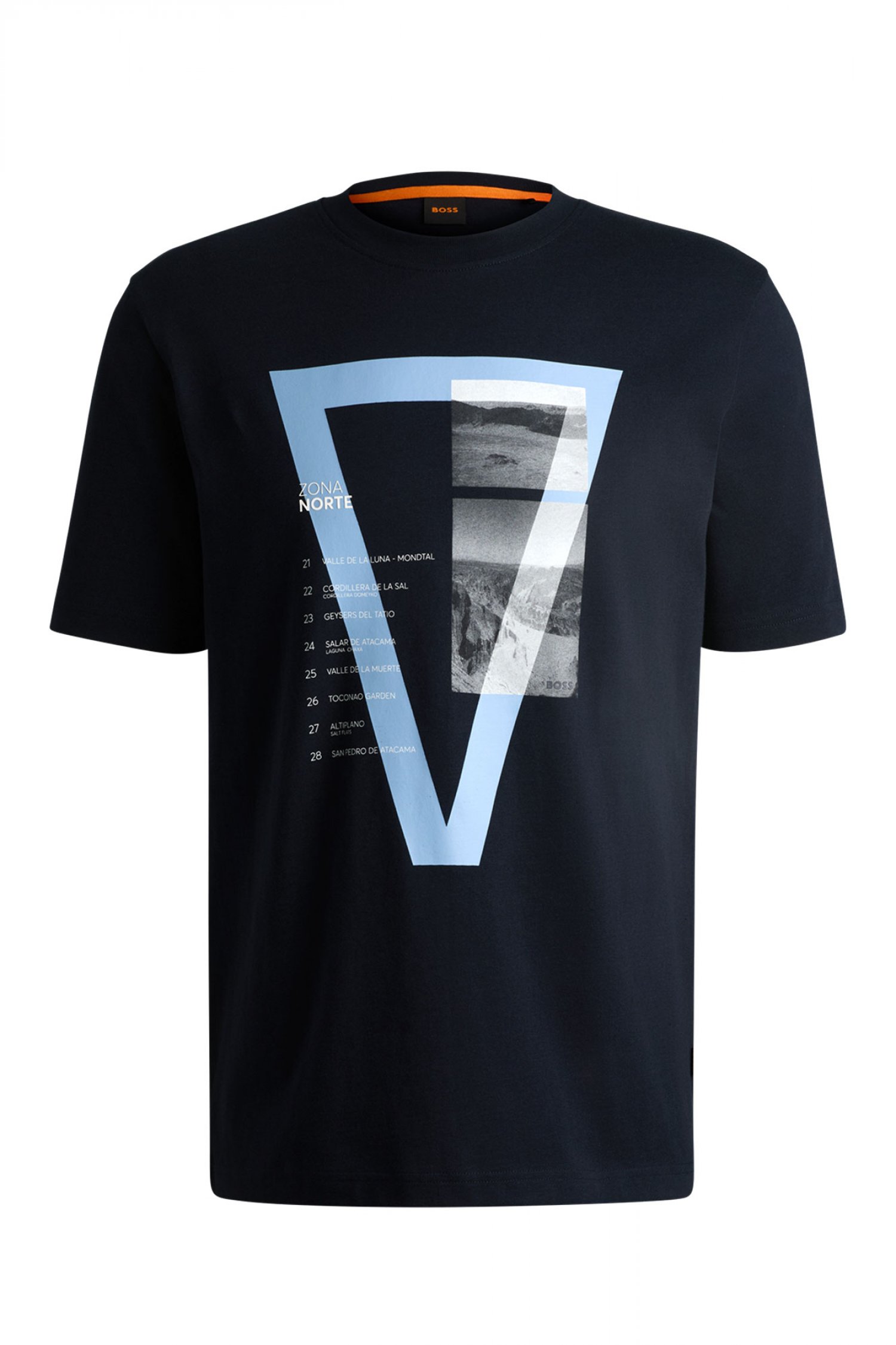 BOSS CASUAL T-SHIRT TE_ONTHEWAY ΜΠΛΕ