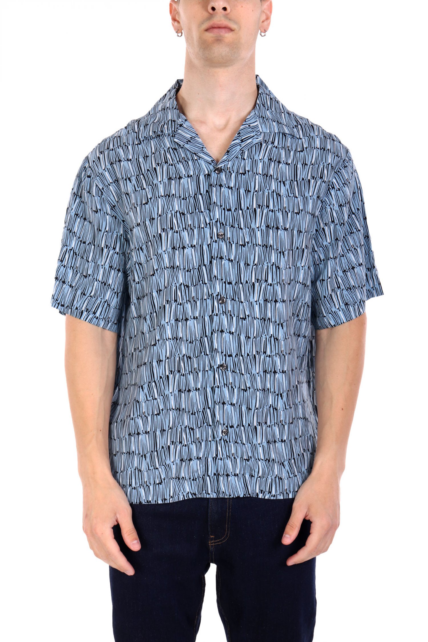 HUGO ΠΟΥΚΑΜΙΣΟ ΚΟΝΤΟΜΑΝΙΚΟ ESPINO ΕΜΠΡΙΜΕ ΜΠΛΕ-ΛΕΥΚΟ