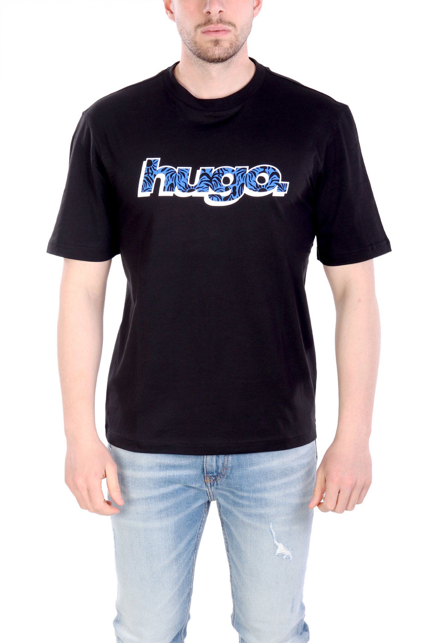 HUGO BLUE T-SHIRT NUGIBOI ΜΑΥΡΟ
