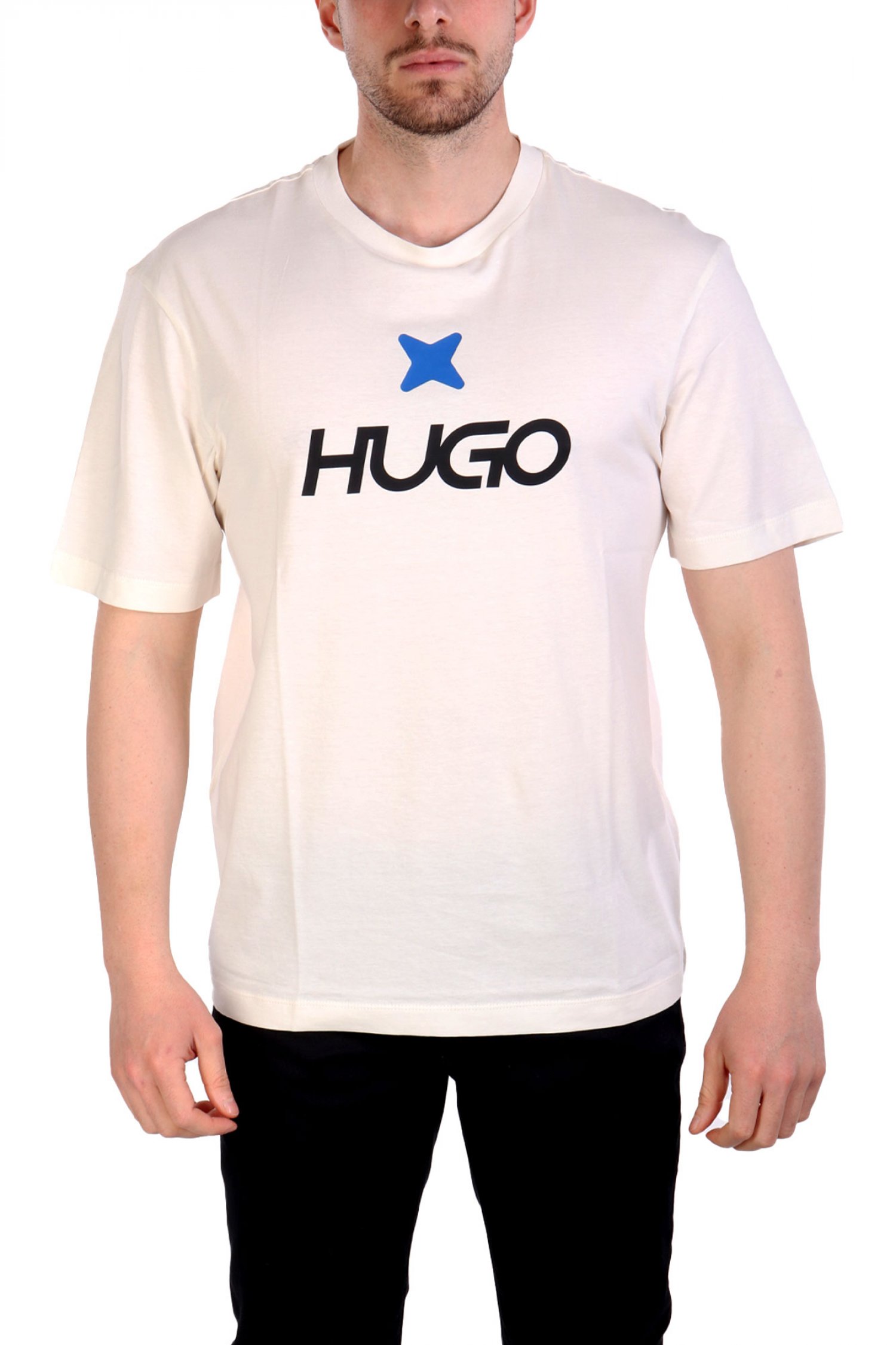 HUGO BLUE T-SHIRT NEWROMI ΥΠΟΛΕΥΚΟ