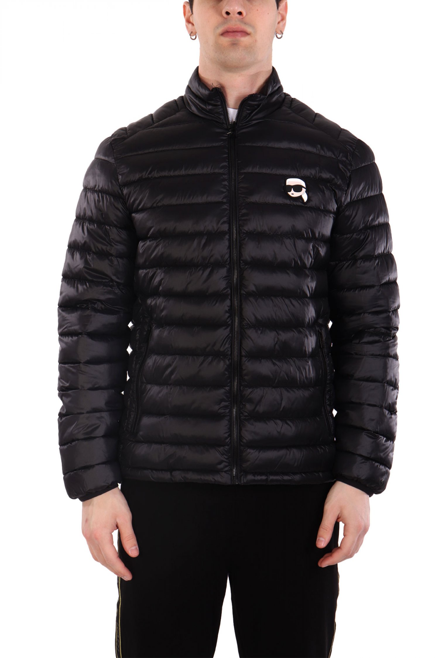 KARL LAGERFELD ΜΠΟΥΦΑΝ ΦΟΥΣΚΩΤΟ LOGO ΜΑΥΡΟ