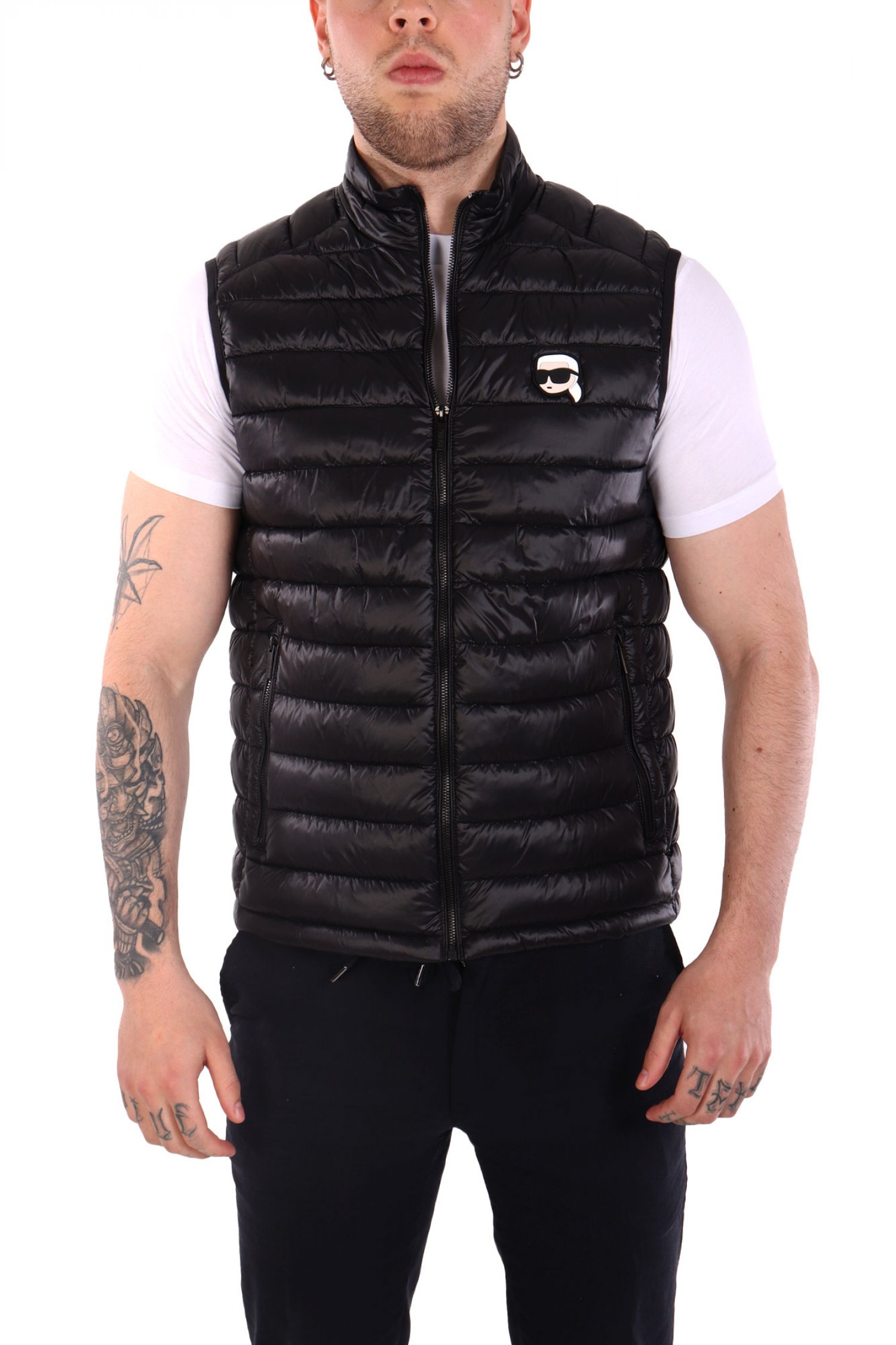 KARL LAGERFELD ΜΠΟΥΦΑΝ ΦΟΥΣΚΩΤΟ ΑΜΑΝΙΚΟ LOGO ΜΑΥΡΟ