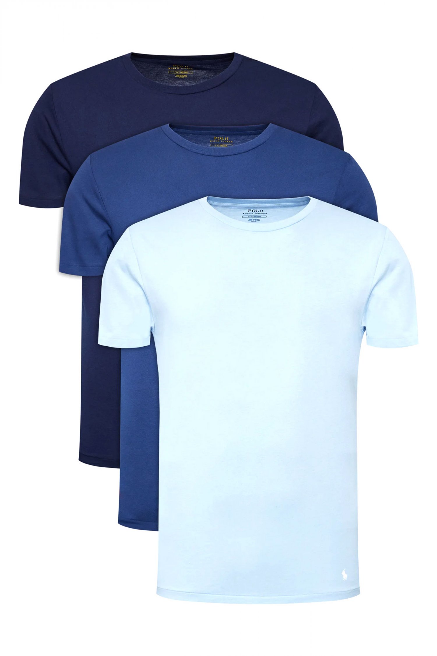 RALPH LAUREN UNDERWEAR ΕΣΩΡΟΥΧΟ ΣΕΤ 3PACK T-SHIRT COTTON CREWS ΜΠΛΕ-ΣΙΕΛ