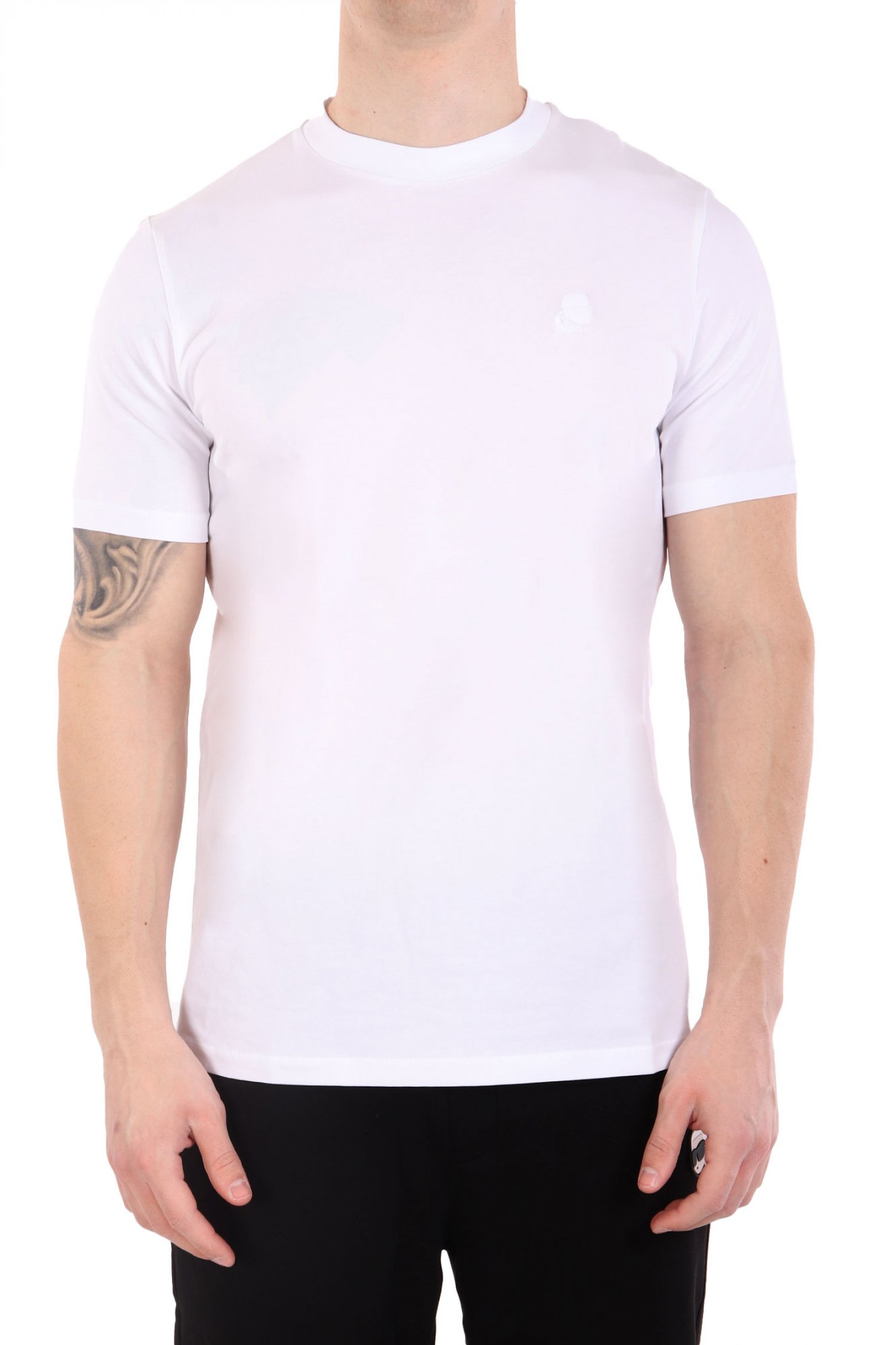 KARL LAGERFELD T-SHIRT LOGO ΛΕΥΚΟ