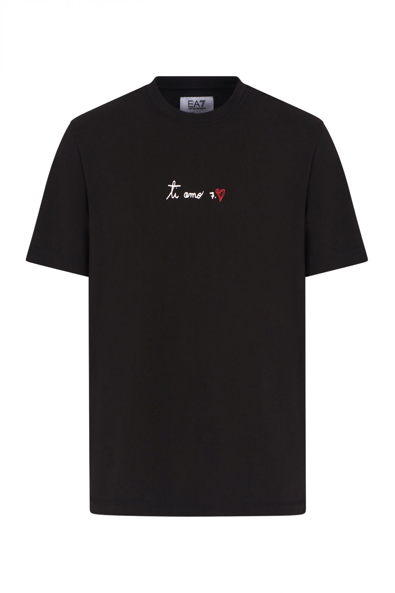 ARMANI 7 T-SHIRT LOGO TI AMO ΜΑΥΡΟ