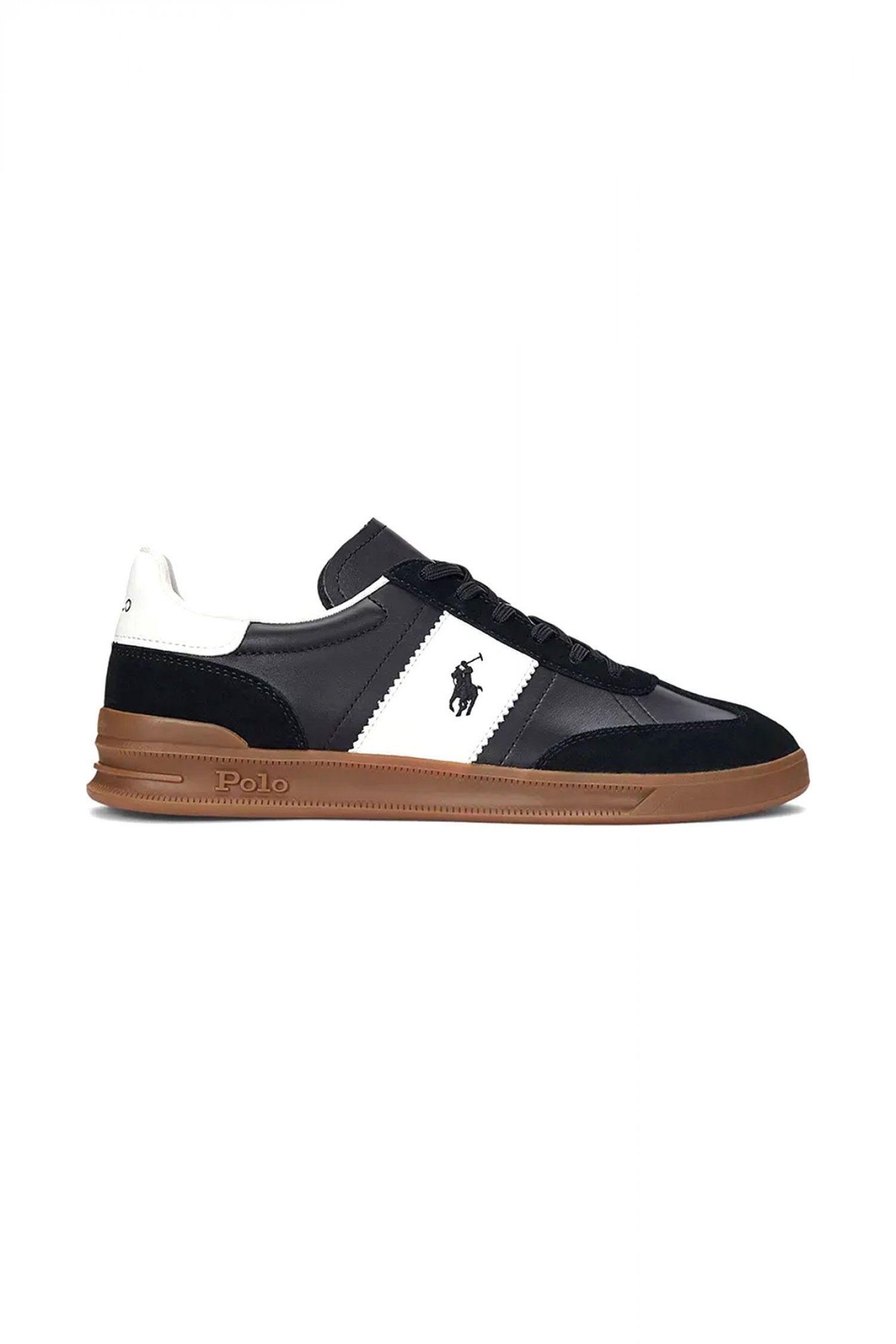 RALPH LAUREN ΠΑΠΟΥΤΣΙΑ SNEAKERS HRT AERA PP-SK-LTL ΜΑΥΡΟ-ΛΕΥΚΟ