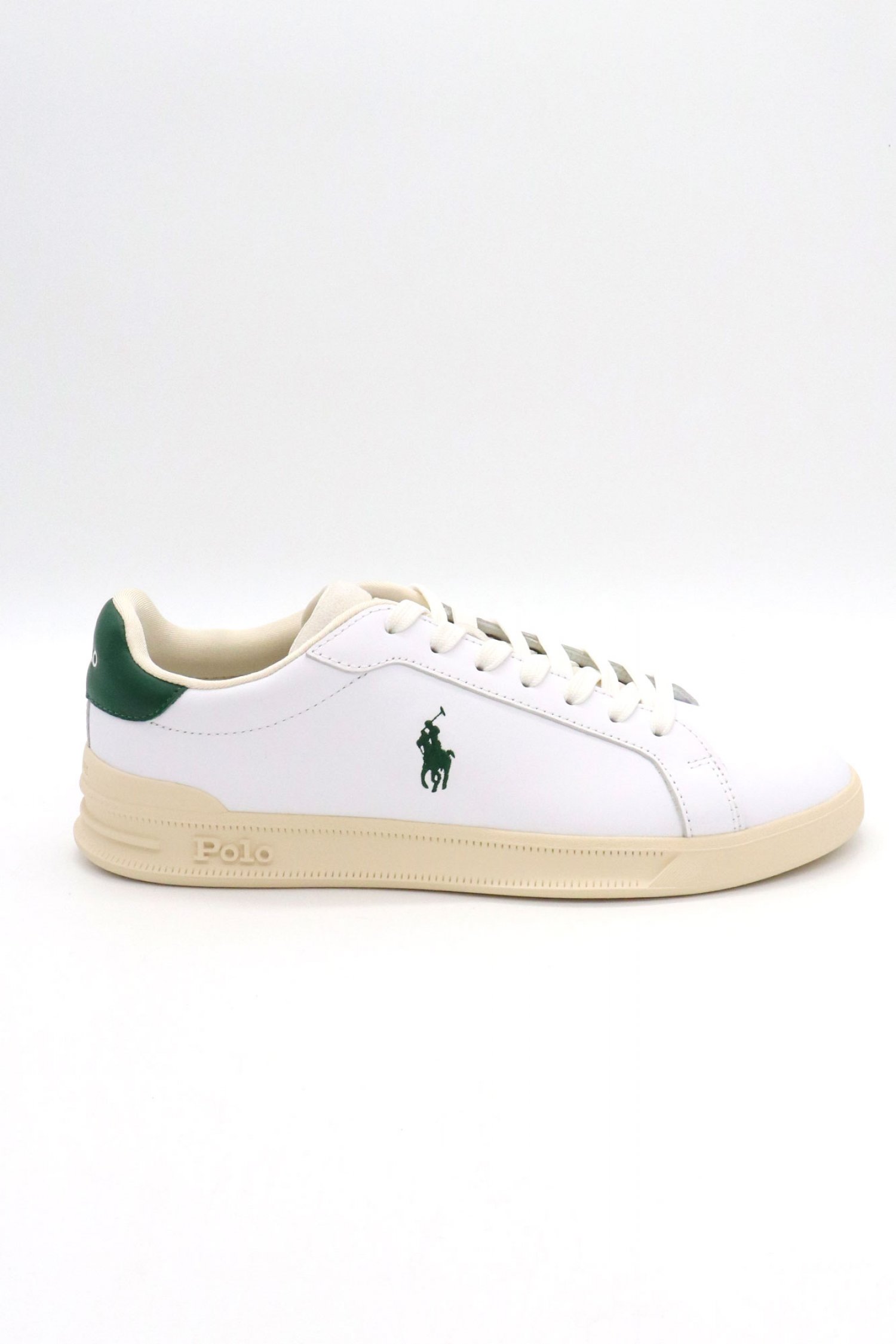 RALPH LAUREN ΠΑΠΟΥΤΣΙΑ SNEAKERS HRT II SK-LTL ΛΕΥΚΟ-ΠΡΑΣΙΝΟ