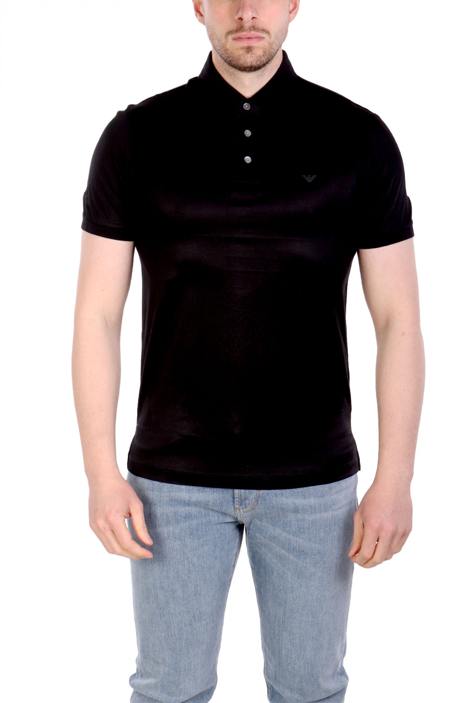 EMPORIO ARMANI POLO LOGO ΜΑΥΡΟ