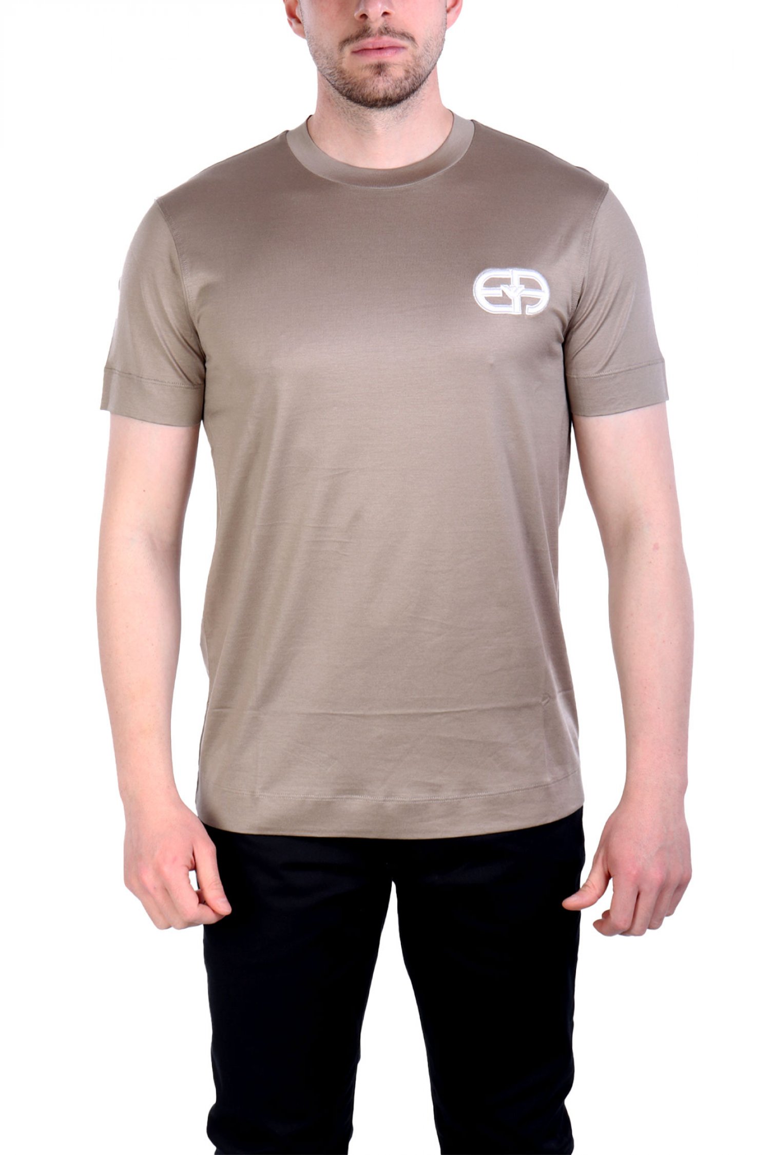 EMPORIO ARMANI T-SHIRT LOGO ΜΠΕΖ