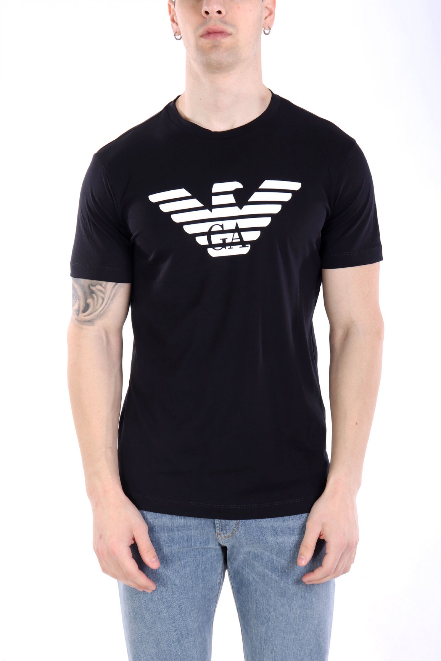 EMPORIO ARMANI T-SHIRT LOGO ΜΠΛΕ
