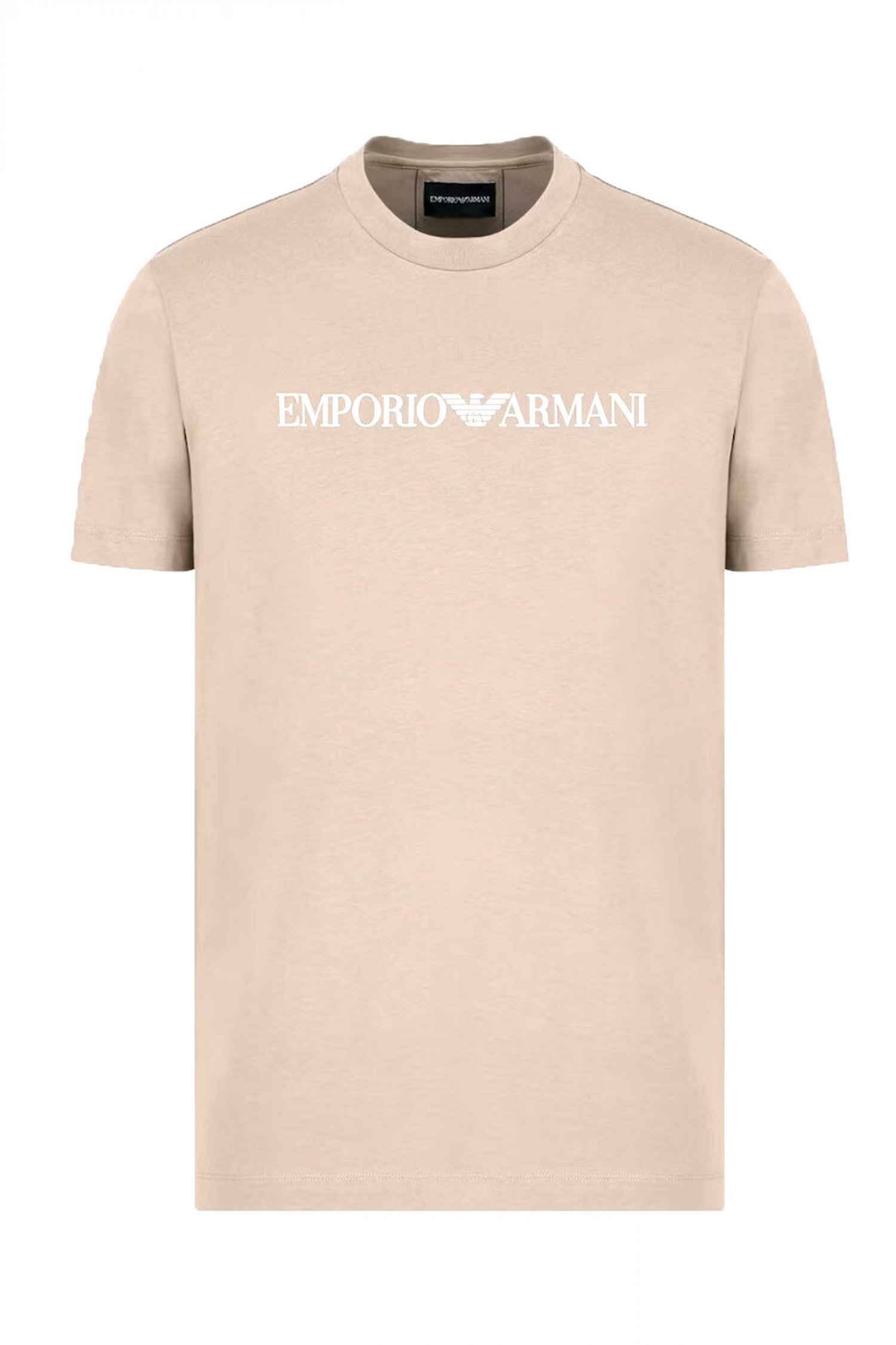 EMPORIO ARMANI T-SHIRT LOGO ΜΠΕΖ-ΓΚΡΙ