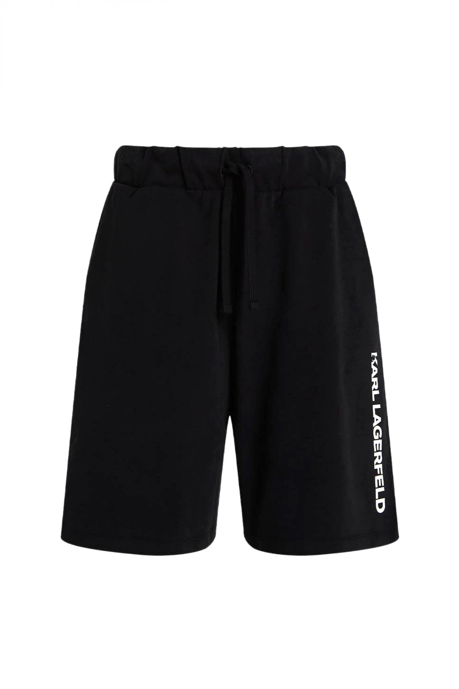 KARL LAGERFELD ΒΕΡΜΟΥΔΑ ΦΟΥΤΕΡ ELONGATED LOGO SHORTS ΜΑΥΡΟ