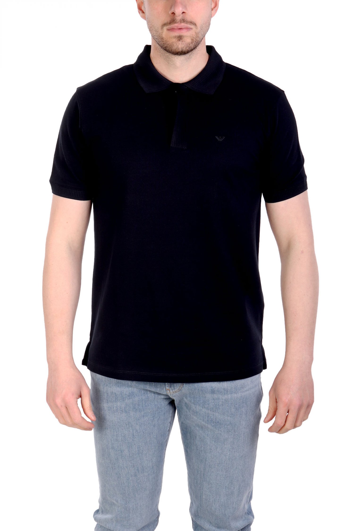EMPORIO ARMANI POLO LOGO ΜΠΛΕ