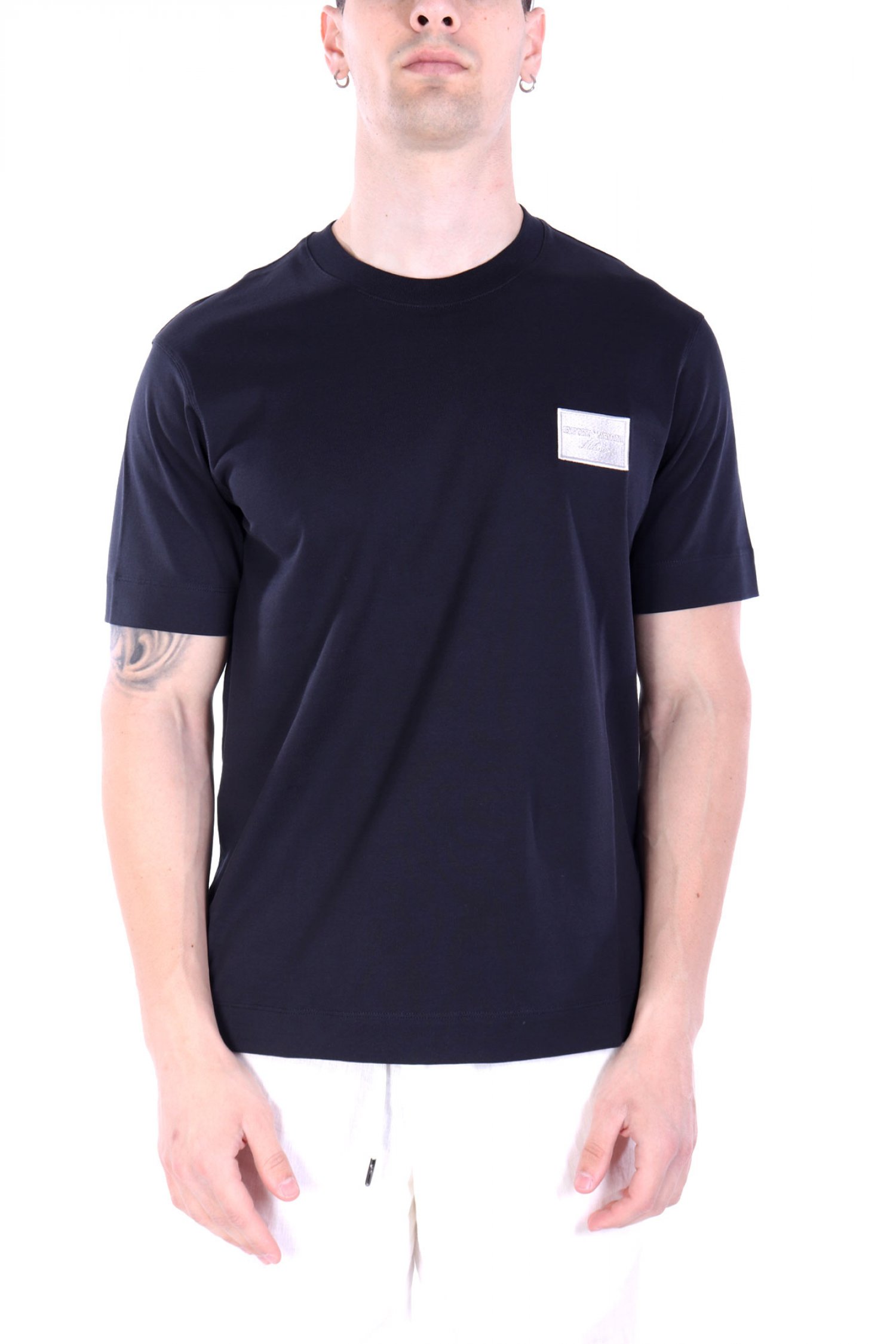 EMPORIO ARMANI T-SHIRT LOGO MILANO ΜΠΛΕ