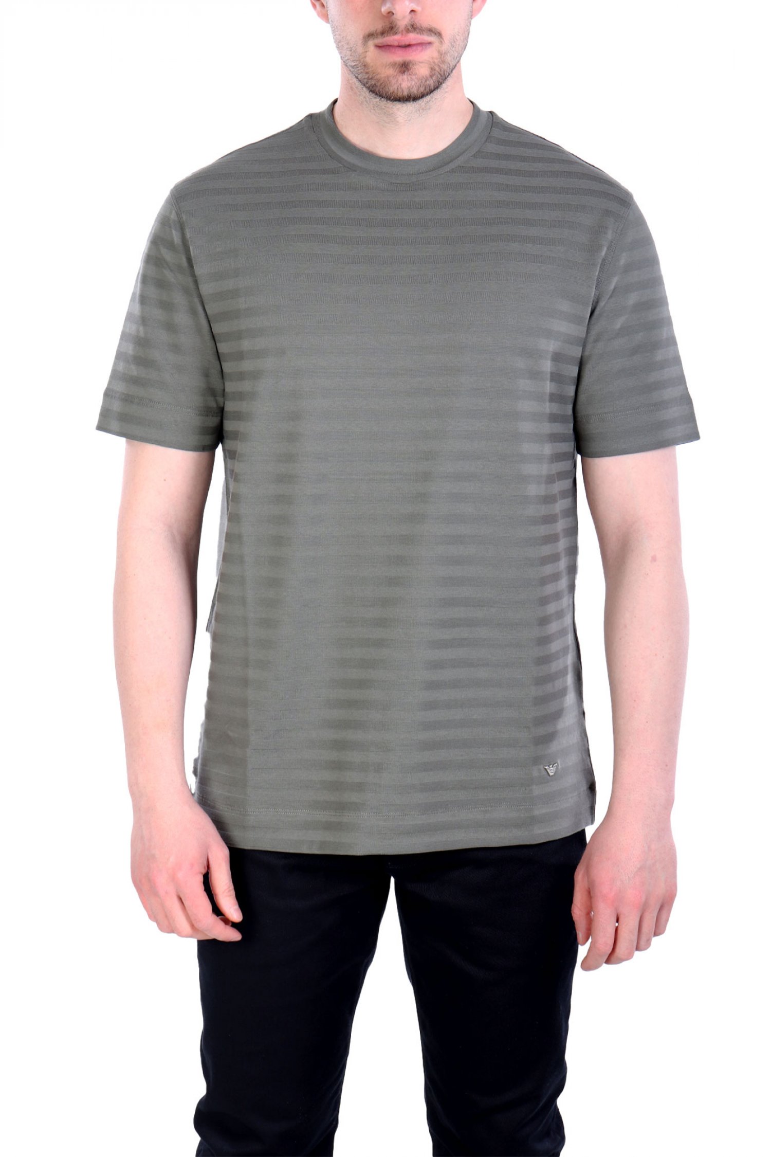 EMPORIO ARMANI T-SHIRT ΡΙΓΕ ΧΑΚΙ
