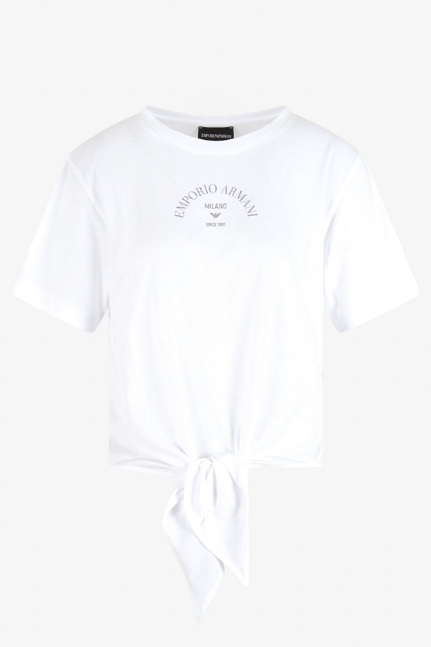EMPORIO ARMANI T-SHIRT ΑΝΟΙΓΜΑ ΚΑΤΩ LOGO ΛΕΥΚΟ